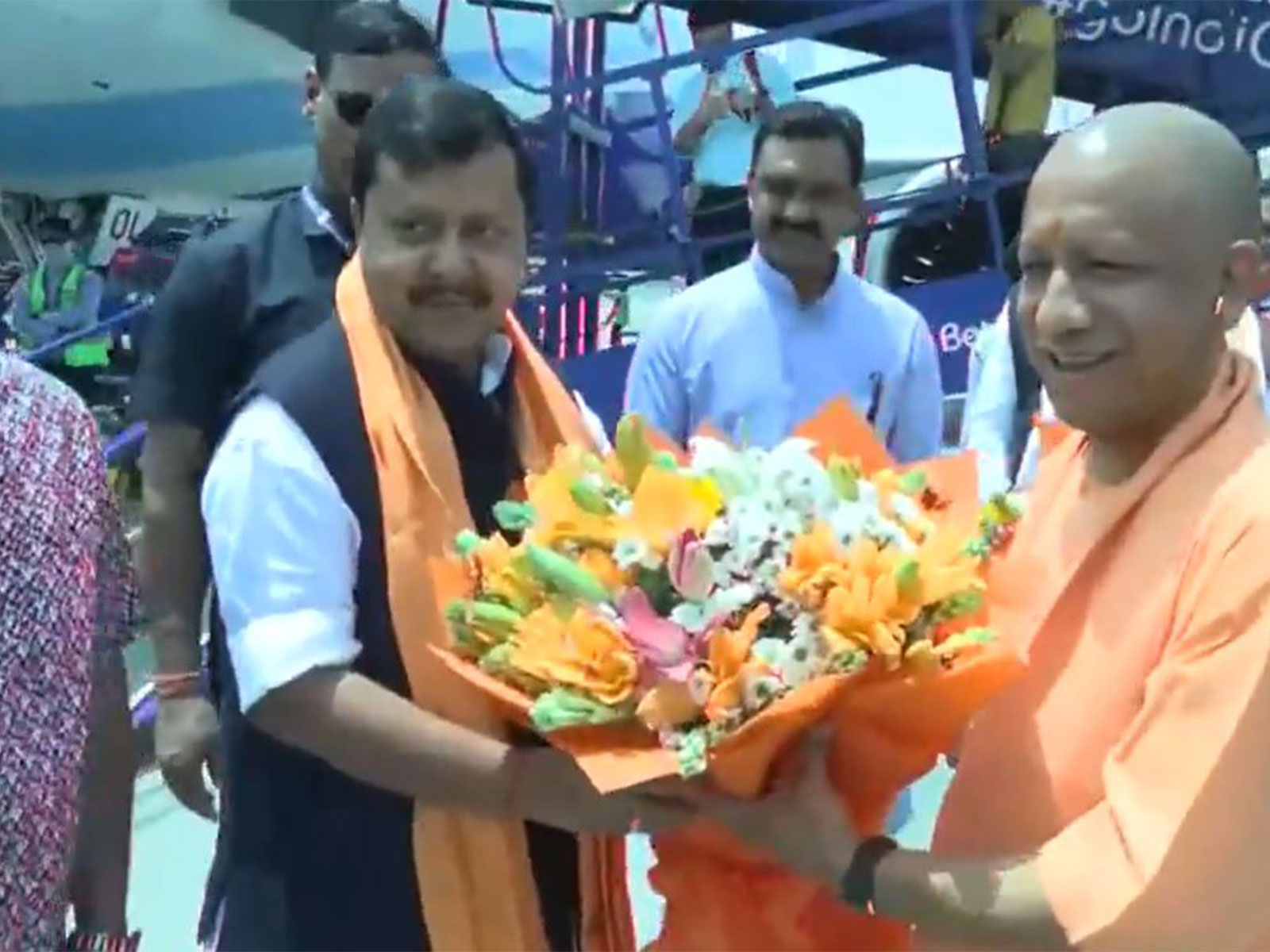 Uttar Pradesh CM Yogi Adityanath with BJP national president Nitin Nabin (Photo/ANI) Uttar Pradesh CM Yogi Adityanath with BJP national president Nitin Nabin (Photo/ANI)