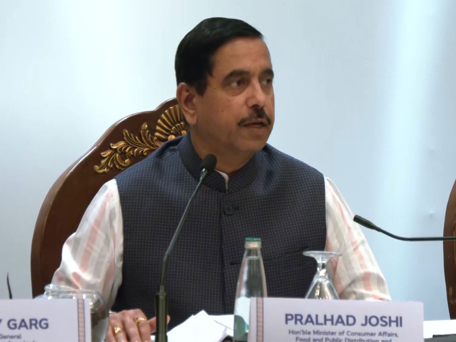 Union Minister for Consumer Affairs, Food and Public Distribution and New and Renewable Energy, Pralhad Joshi (Photo/ANI) Union Minister for Consumer Affairs, Food and Public Distribution and New and Renewable Energy, Pralhad Joshi (Photo/ANI)
