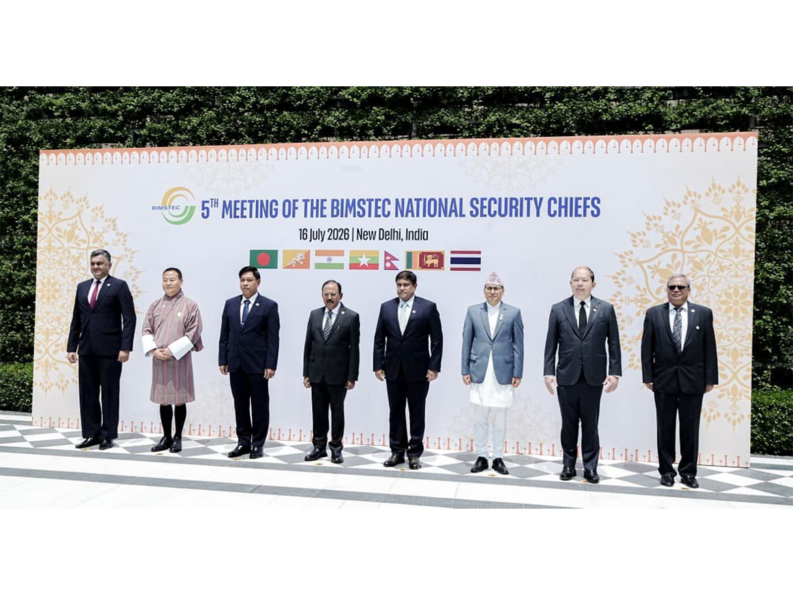 BIMSTEC National Security Chiefs pose for family photo in Delhi (Photo/BIMSTEC Secretariat)
