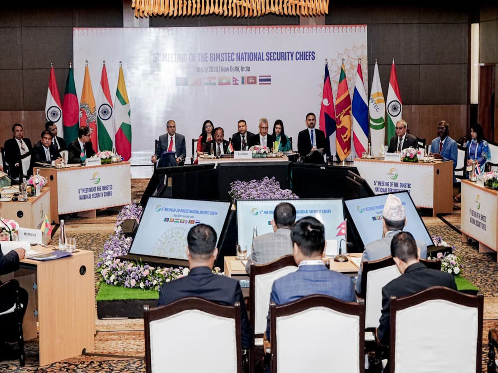 5th Meeting of the BIMSTEC National Security Chiefs, chaired by National Security Advisor (NSA) Ajit Doval (Photo/BIMSTEC Secretariat) 5th Meeting of the BIMSTEC National Security Chiefs, chaired by National Security Advisor (NSA) Ajit Doval (Photo/BIMSTEC Secretariat)