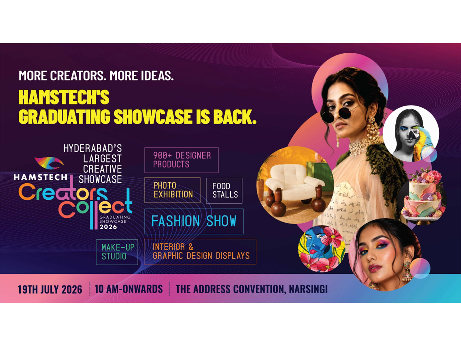 Creators Collect 2026 will bring together leading designers, recruiters, influencers, industry experts, parents, alumni, and aspiring students on one platform for creativity and career opportunities. Creators Collect 2026 will bring together leading designers, recruiters, influencers, industry experts, parents, alumni, and aspiring students on one platform for creativity and career opportunities.