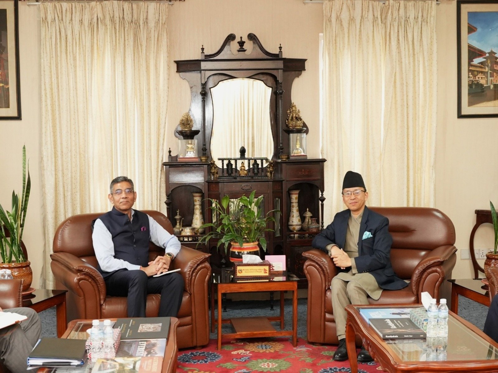 Meeting between Ministry of External Affairs’ Additional Secretary Munu Mahawar and Nepal’s Foreign Secretary Amrit Bahadur Rai (Photo/X@MofaNepal)