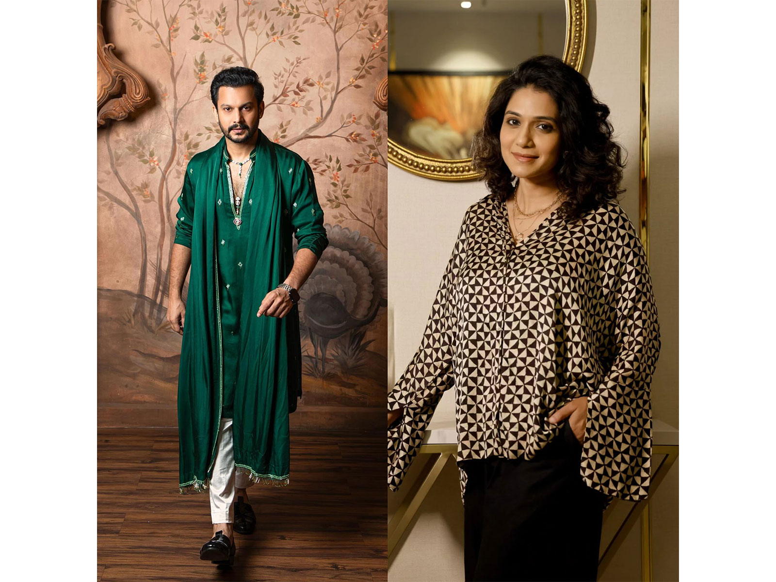 Addinath Kothare (Photo/Instagram@adinathkothare) and Urmilla Kanetkar (Photo/Instagram@urmilakothare)