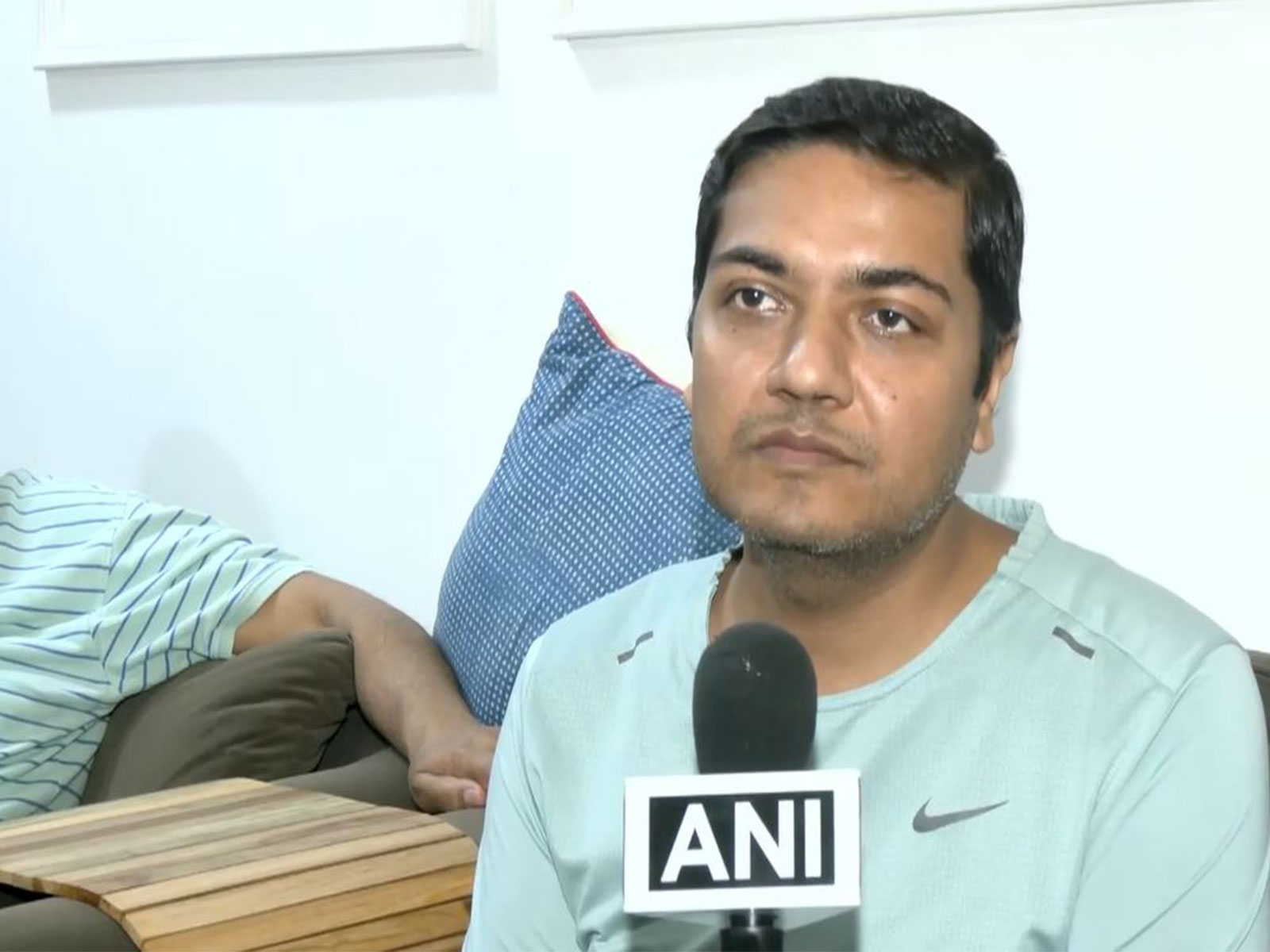 Father of Chembur tree collapse victim, Gaurav Shrivastava (Photo/ANI)