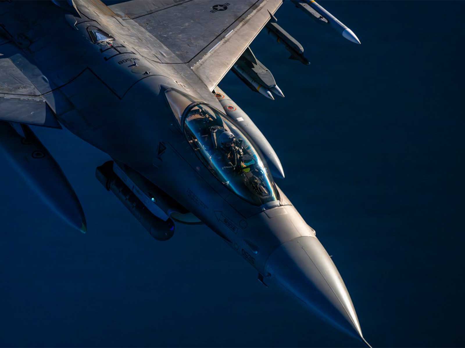 A US Air Force F-16 fighter jet over West Asia (File Photo/X@CENTCOM) A US Air Force F-16 fighter jet over West Asia (File Photo/X@CENTCOM)