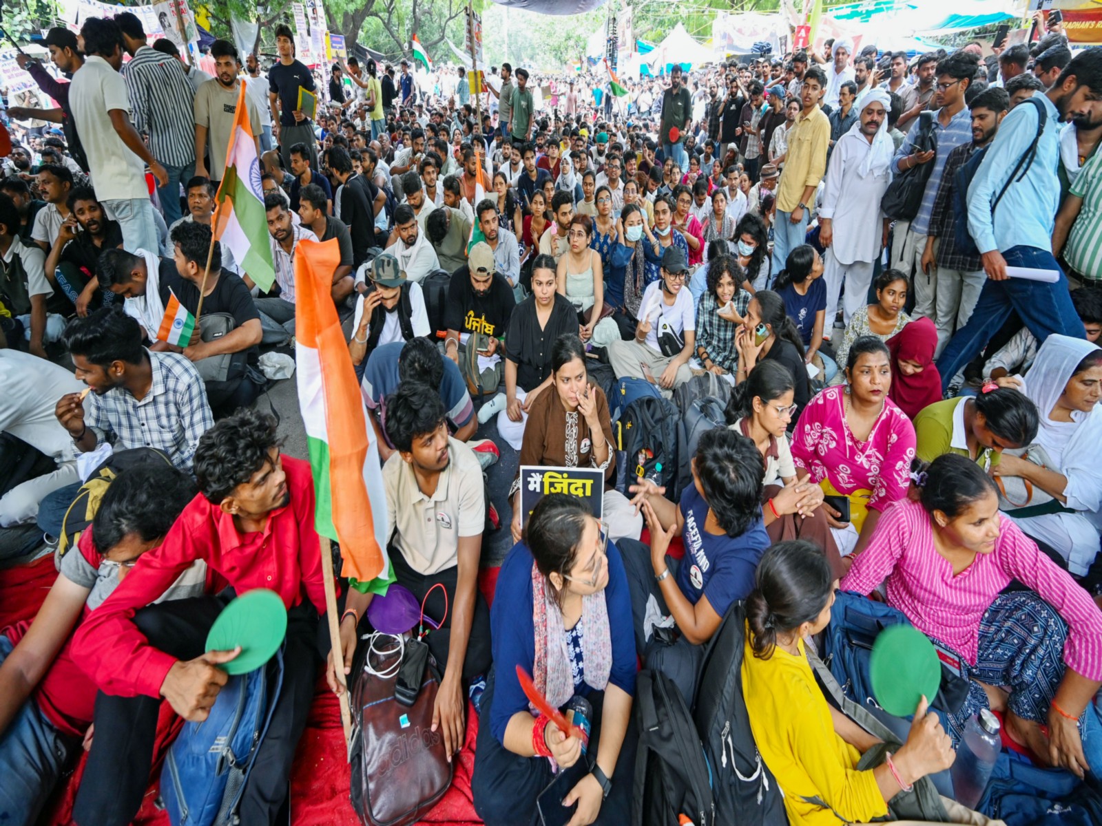 Visuals from protest at Jantar Mantar (File Photo/ANI)