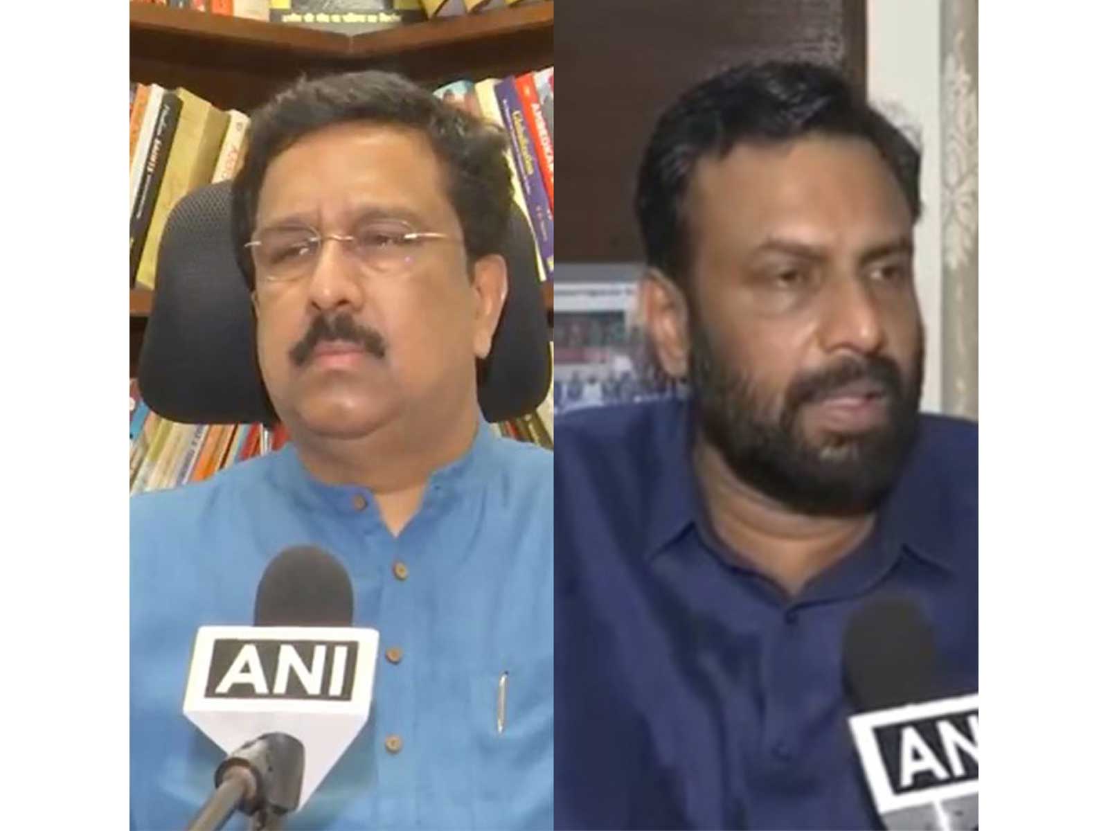 Congress MP Syed Naseer Hussain and CPI MP Sandosh Kumar P (File Photo/ANI)