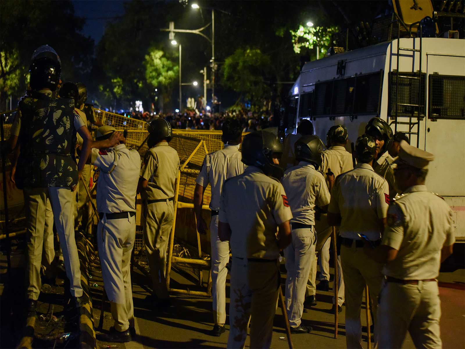 Delhi Police deployment around Jantar Mantar (Photo/ANI) Delhi Police deployment around Jantar Mantar (Photo/ANI)