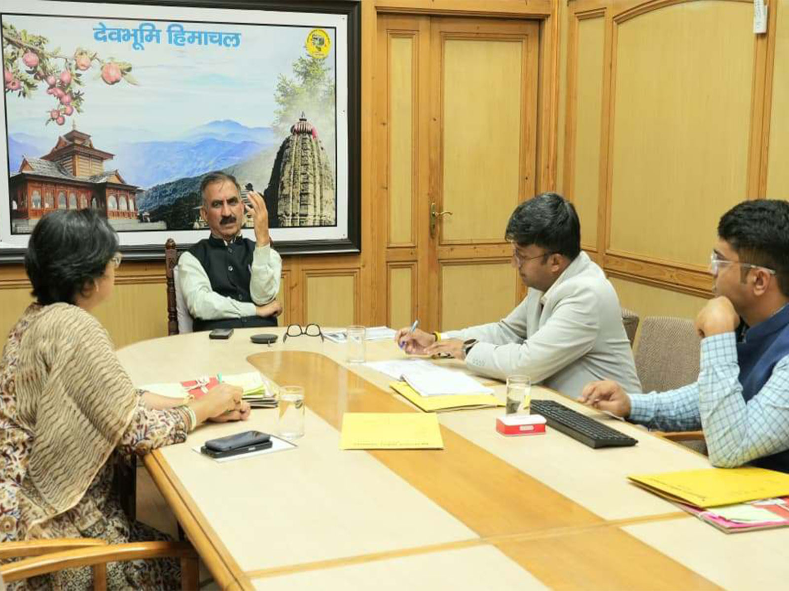 Himachal Pradesh Chief Minister Sukhvinder Singh Sukhu chairs a meeting (File Photo/ANI) Himachal Pradesh Chief Minister Sukhvinder Singh Sukhu chairs a meeting (File Photo/ANI)