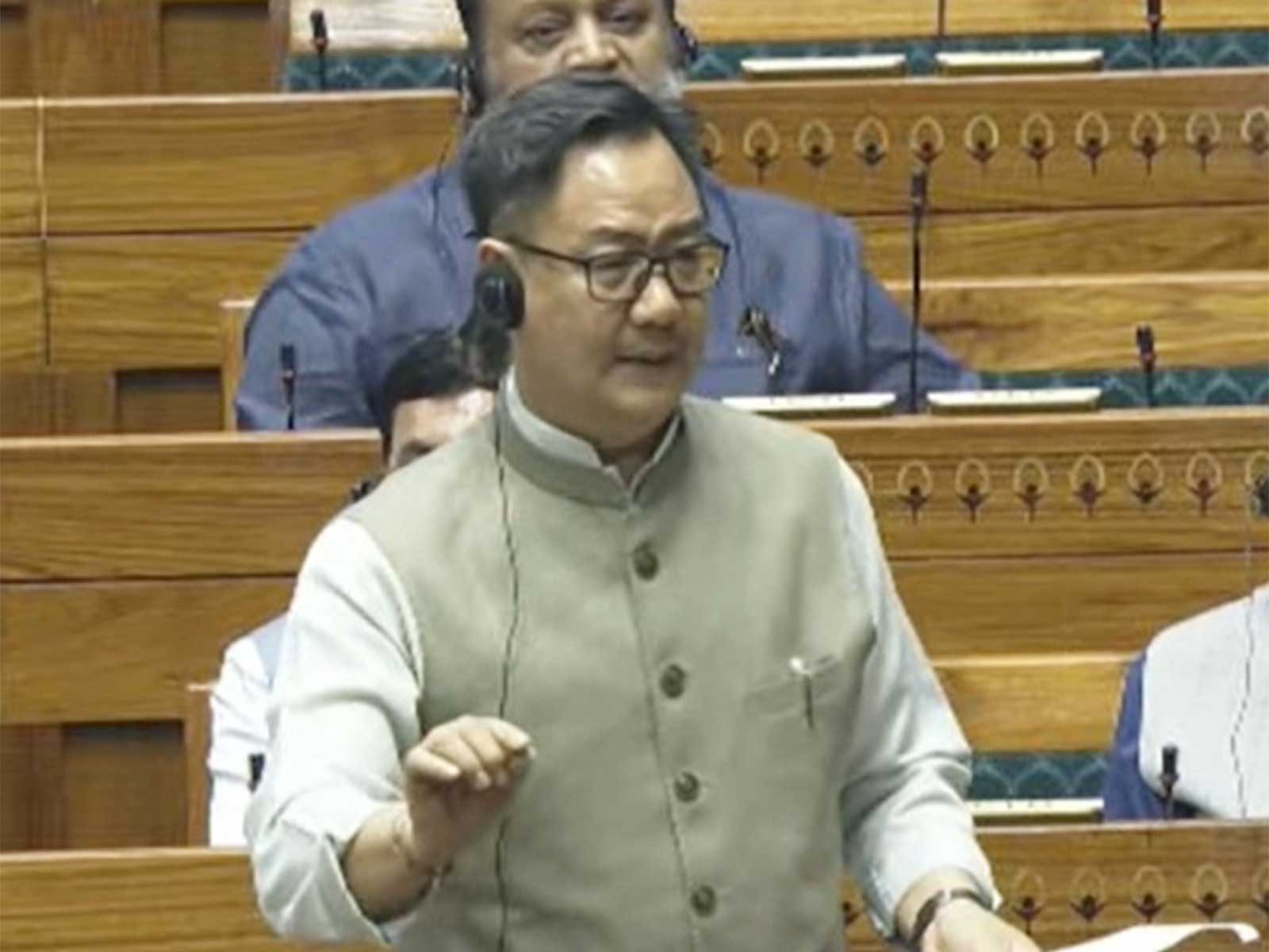 ParliamentaryAffairs Minister Kiren Rijiju (Photo/Sansad TV)