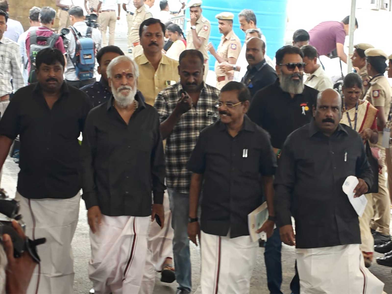 DMK MLAs wear black shirts ahead of Agriculture Budget (Photo/ANI) DMK MLAs wear black shirts ahead of Agriculture Budget (Photo/ANI)