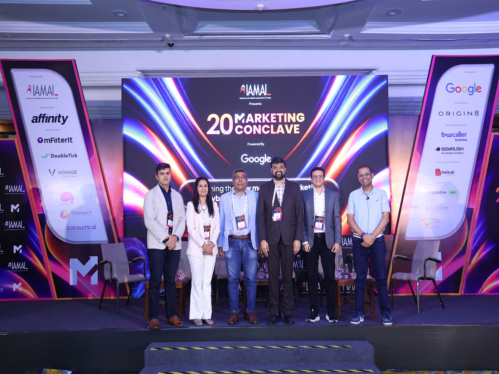 Distinguished industry representatives at the 20th edition of India’s premier marketing conference, Marketing Conclave (MarCon), organised by the IAMAI, powered by Google, in Mumbai