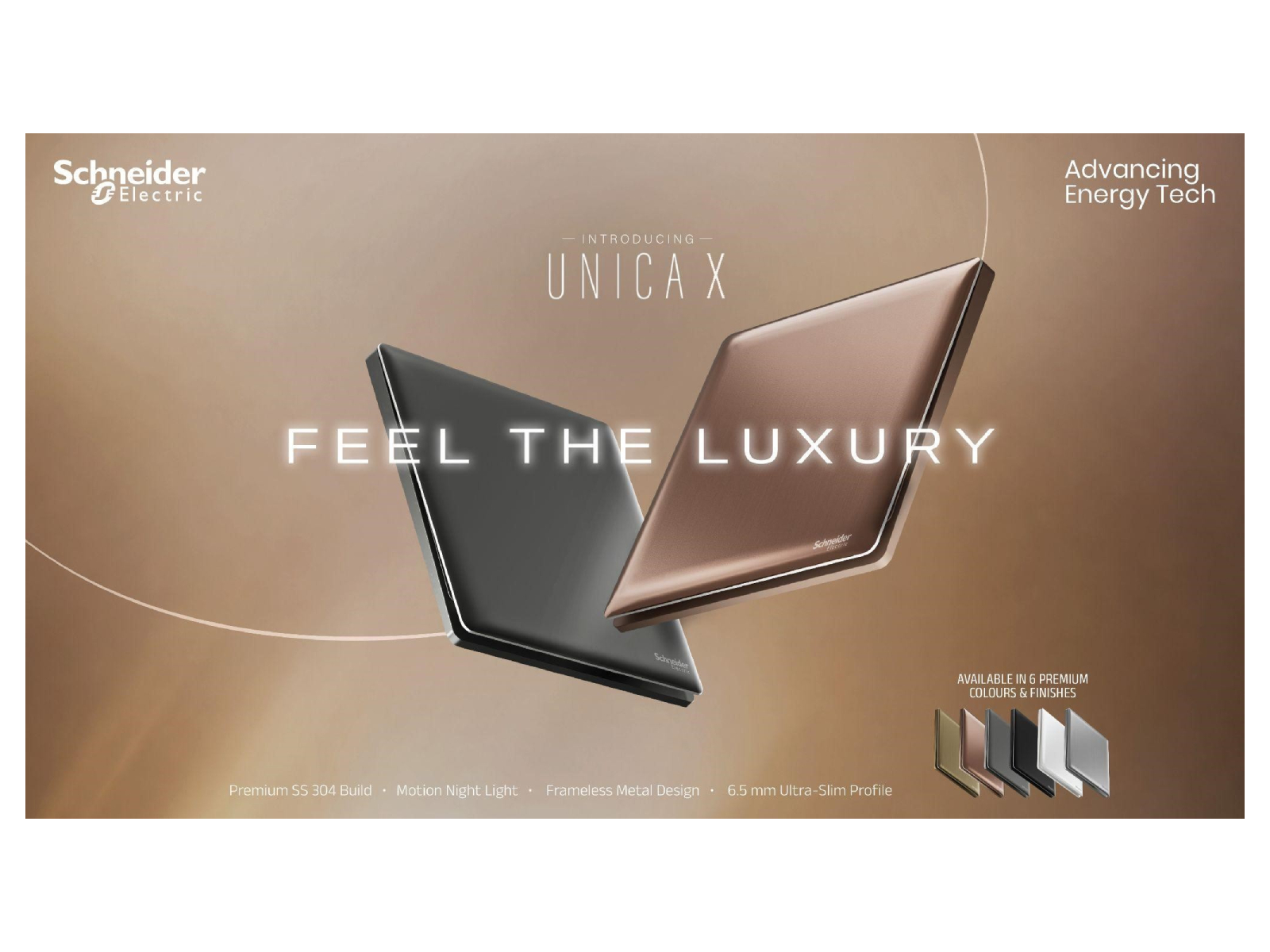 Schneider Electric Launches Unica X Premium Switch & Socket Range Schneider Electric Launches Unica X Premium Switch & Socket Range