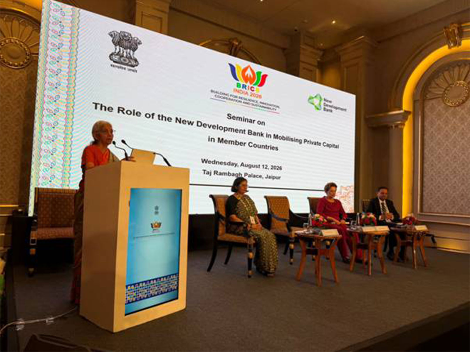 Finance Minister Nirmala Sitharaman at the event (Photo/@PIB) Finance Minister Nirmala Sitharaman at the event (Photo/@PIB)