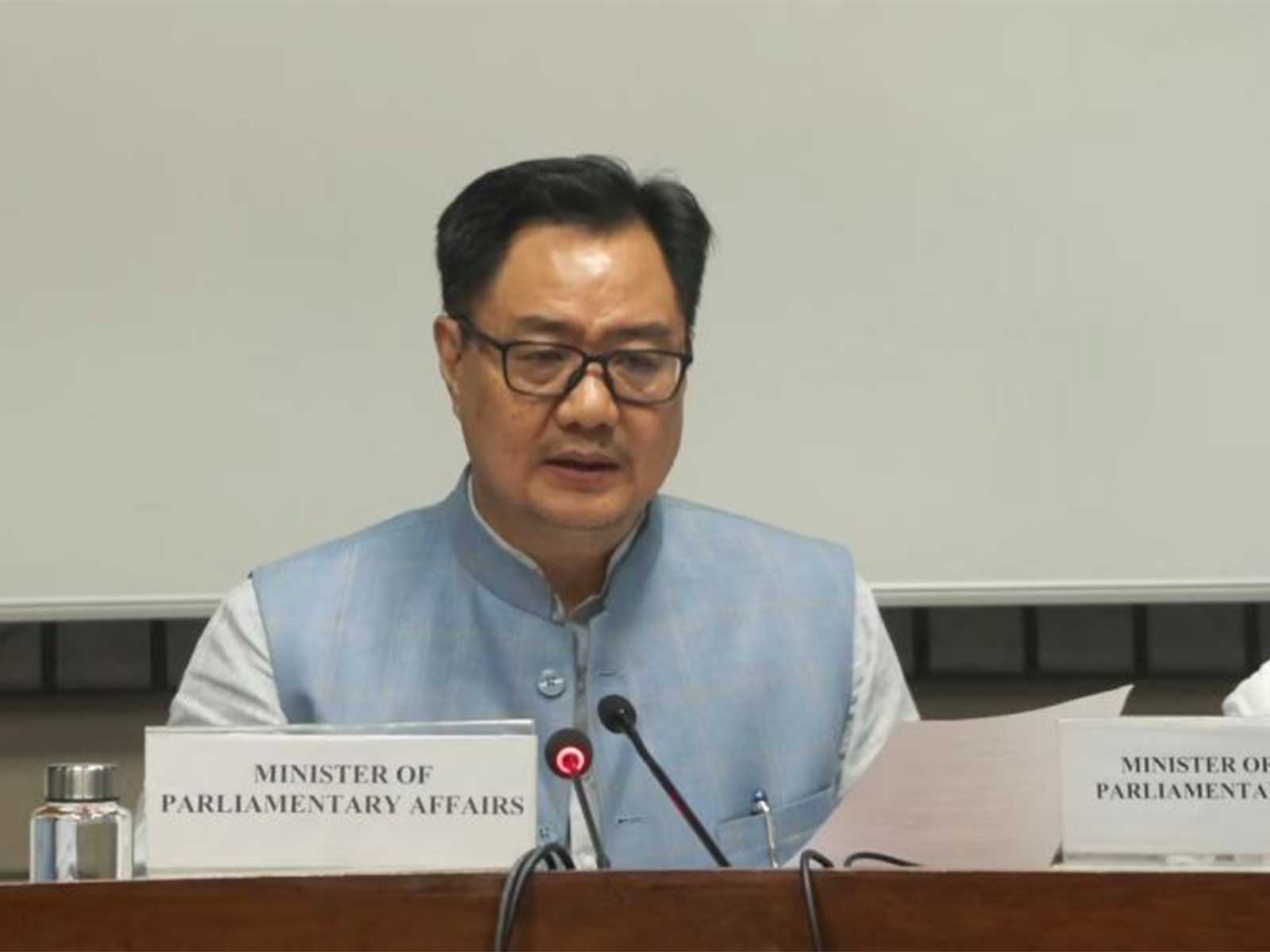 "12 bills passed, but Govt not satisfied with quality of discussion": Kiren Rijiju targets Oppn