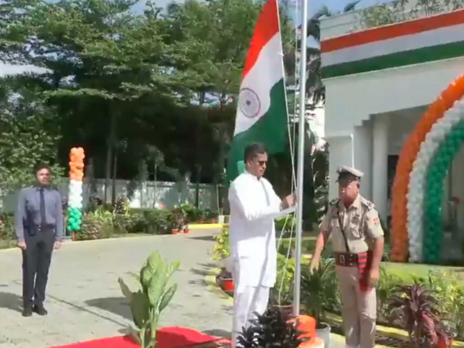 CM Manik Saha hoists Tricolour in Tripura; hails PM Modi's "Har Ghar Tiranga" for creating wave of "patriotism"