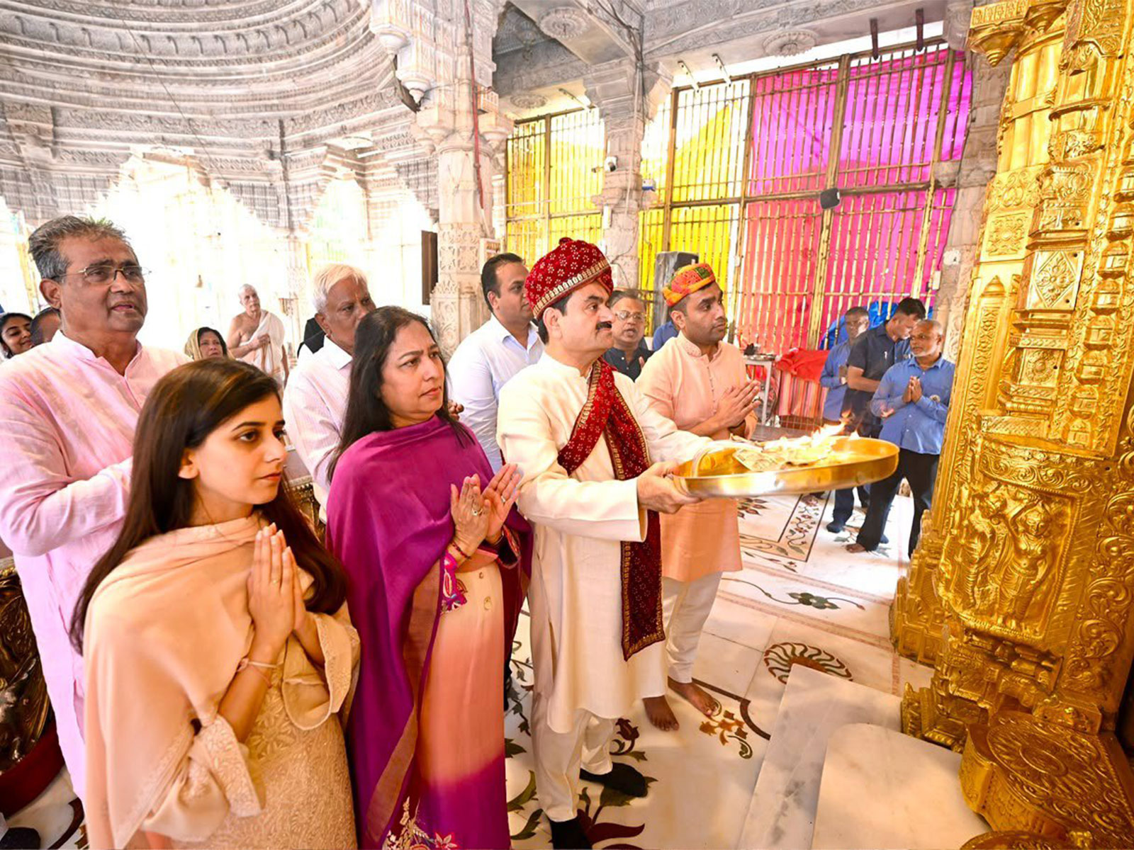 Gautam Adani visits Mahudi Jain Temple in Gujarat with family ahead of Paryushan