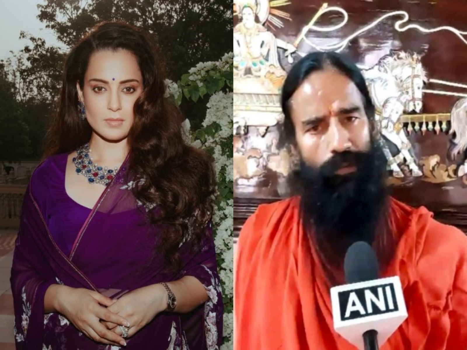 Kangana Ranaut, Baba Ramdev (Photo/Instagram/@kanganaranaut), (Photo/ANI) Kangana Ranaut, Baba Ramdev (Photo/Instagram/@kanganaranaut), (Photo/ANI)