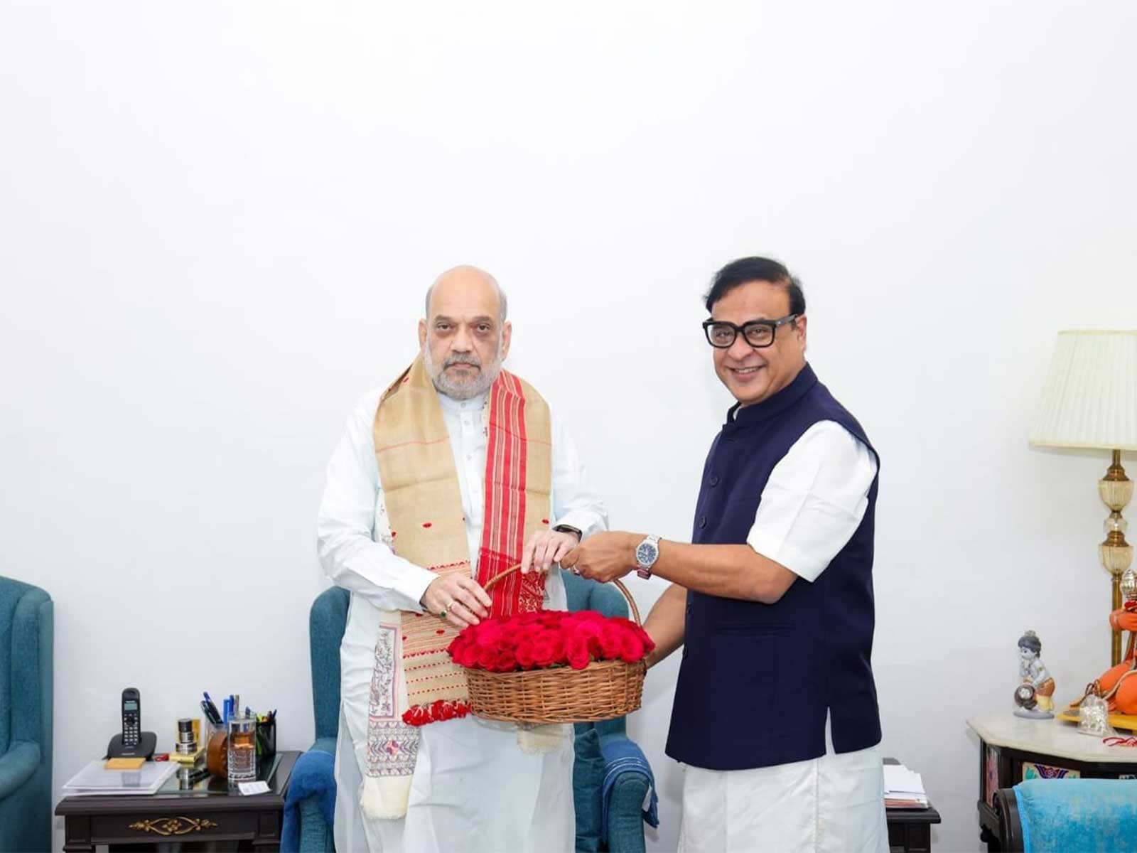 Union Home Minister Amit Shah and Assam Chief Minister Himanta Biswa Sarma (Photo/ Assam CM)