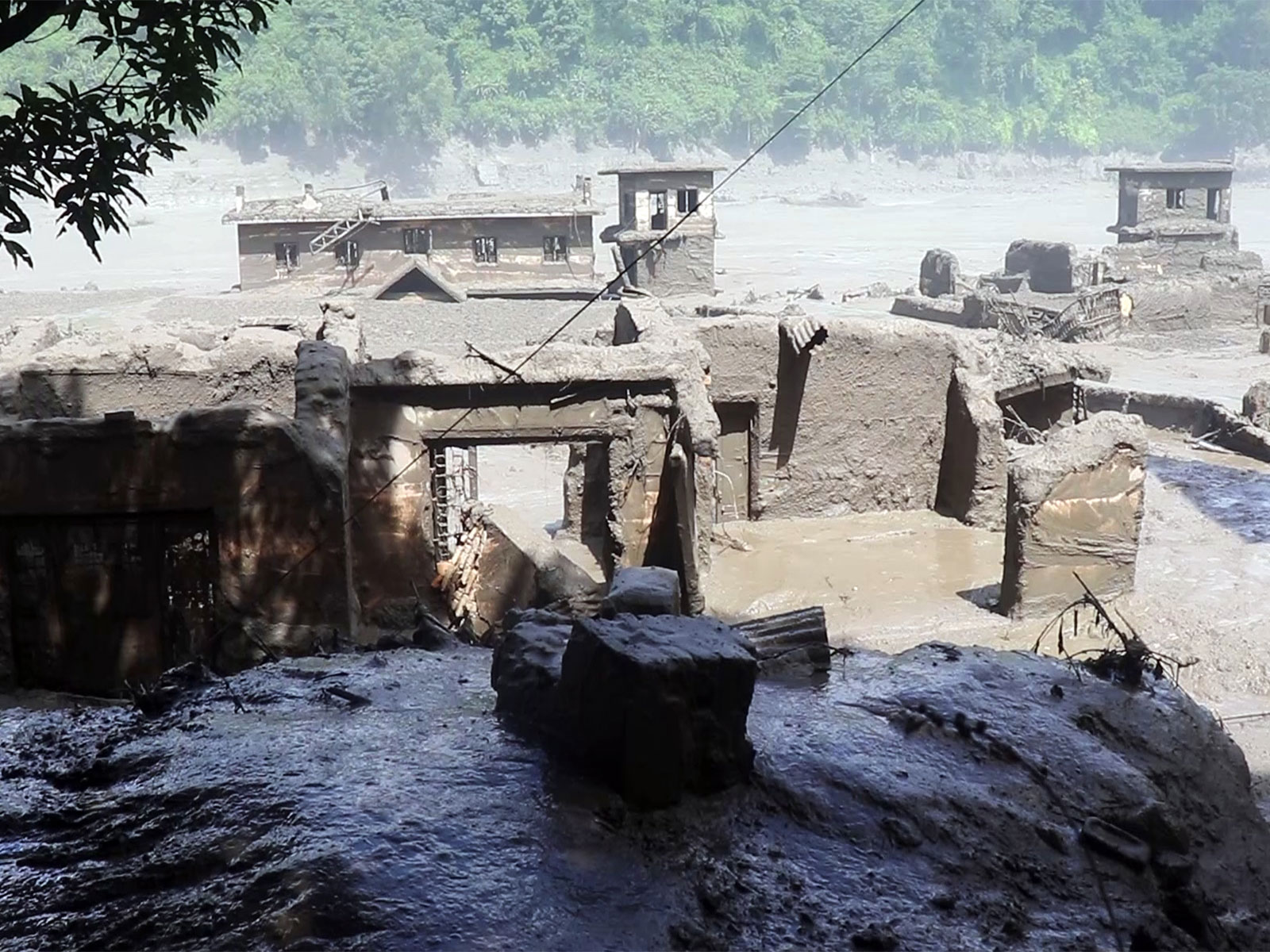 Flash flood ravages Nepal’s Rasuwa (Photo/ANI)
