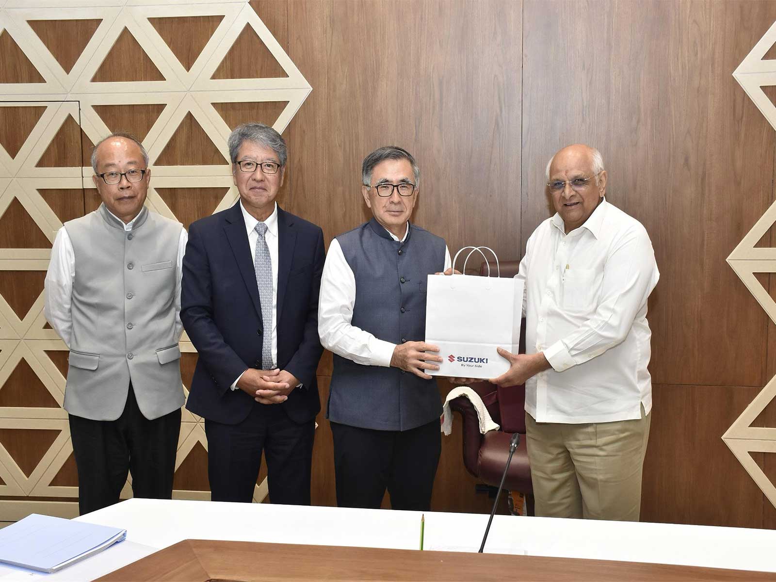 Gujarat CM Bhupendra Patel holds talks with Suzuki Motors immediately after returning from US-Canada visit