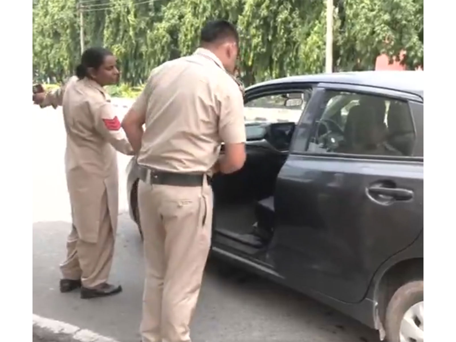 Security tightened in Panjab university campus (Photo/ANI) Security tightened in Panjab university campus (Photo/ANI)