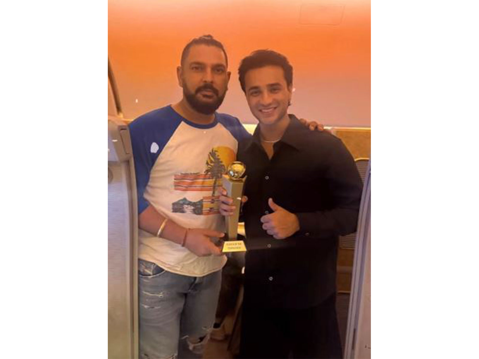 Yuvraj Singh (L) with Abhishek Sharma. (Photo: Instagram/ Yuvraj Singh) Yuvraj Singh (L) with Abhishek Sharma. (Photo: Instagram/ Yuvraj Singh)
