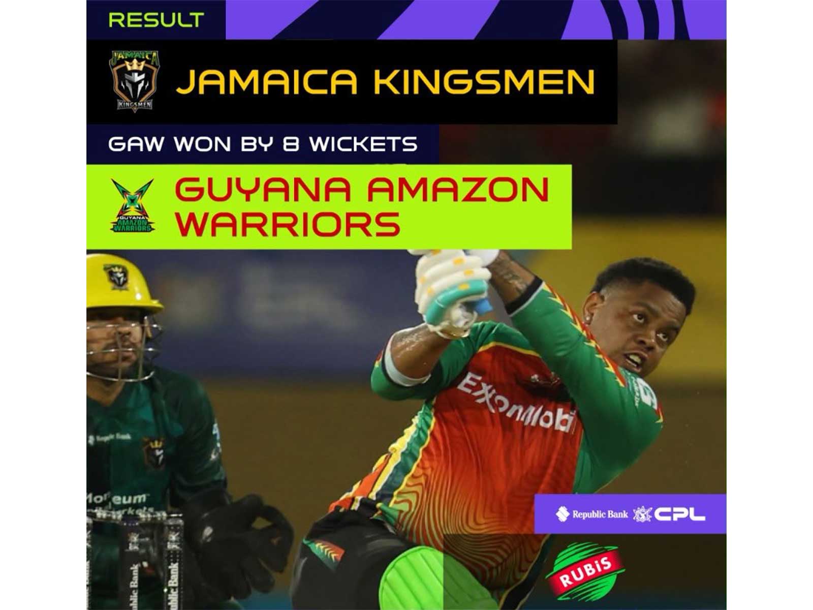 CPL: Warriors extend unbeaten run with win over Kingsmen