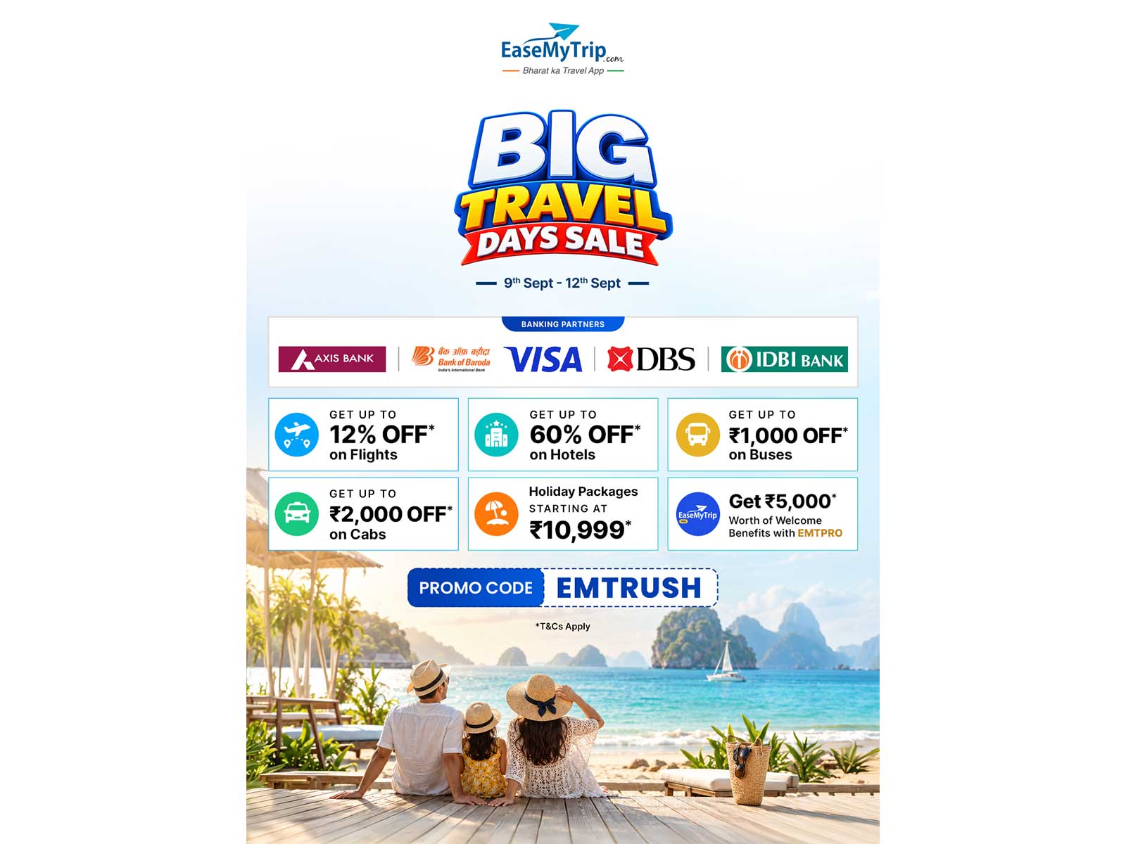 EaseMyTrip announces ‘Big Travel Days Sale’ with offers across flights, hotels and holidays