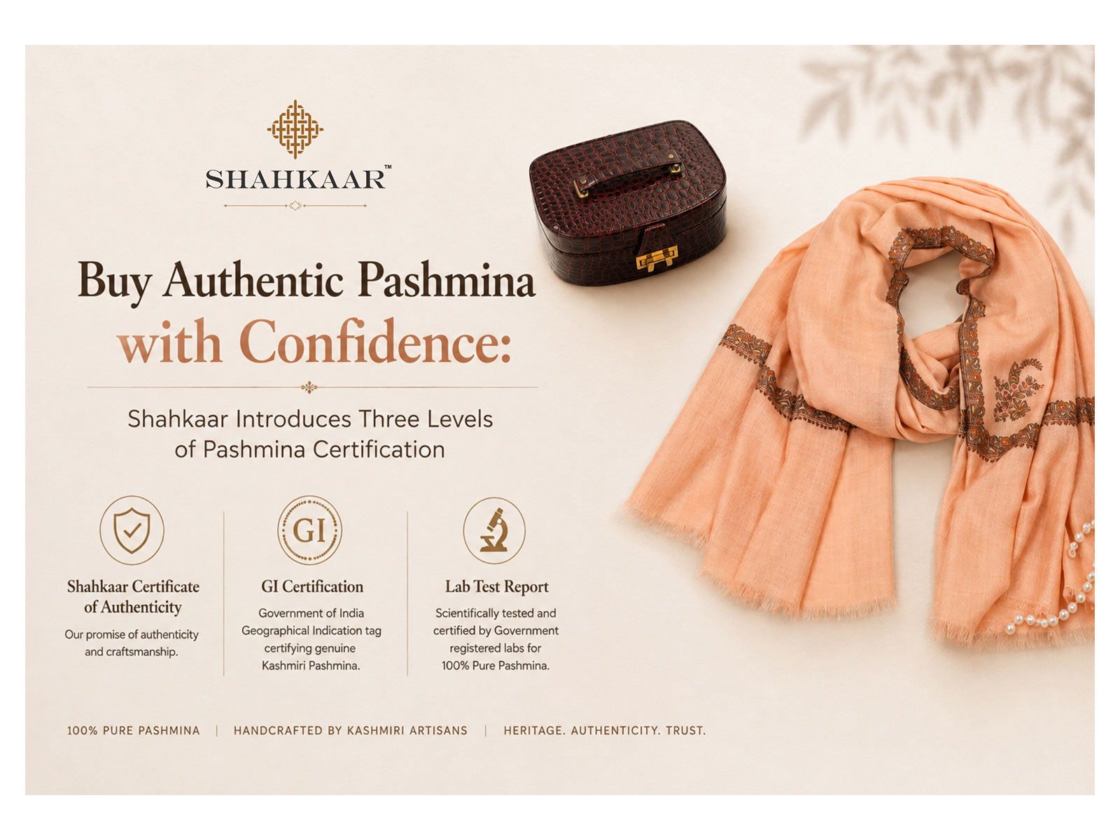 Buy Authentic Pashmina with Confidence: Shahkaar Introduces Three Levels of Pashmina Certification