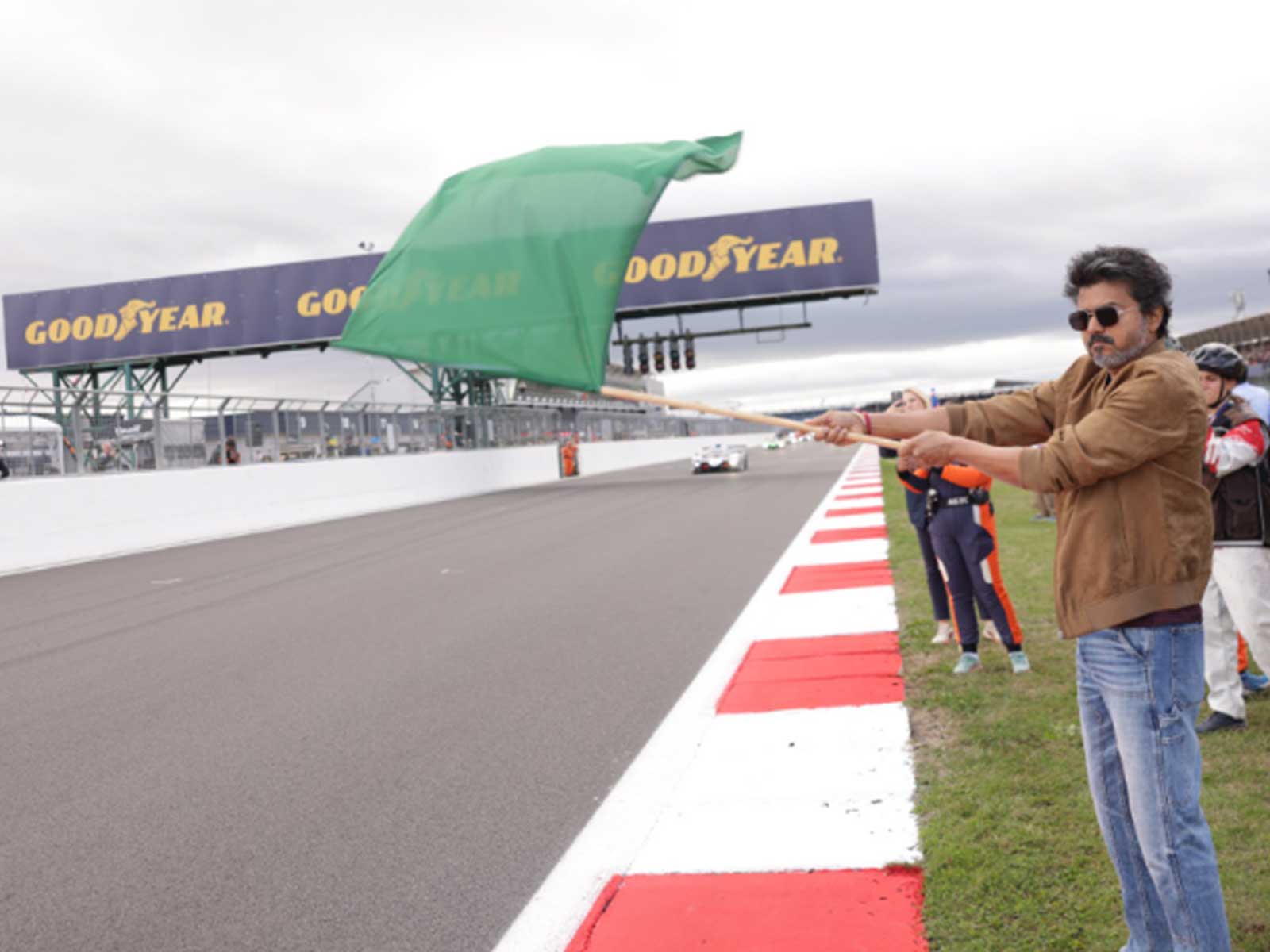 Tamil Nadu CM Vijay flags off Le Mans Cup at Silverstone during UK visit