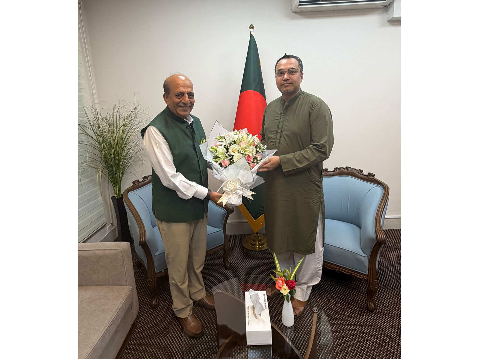 Indian envoy Dinesh Trivedi meets Bangladesh PM's Adviser Mahdi Amin; discuss bilateral relations