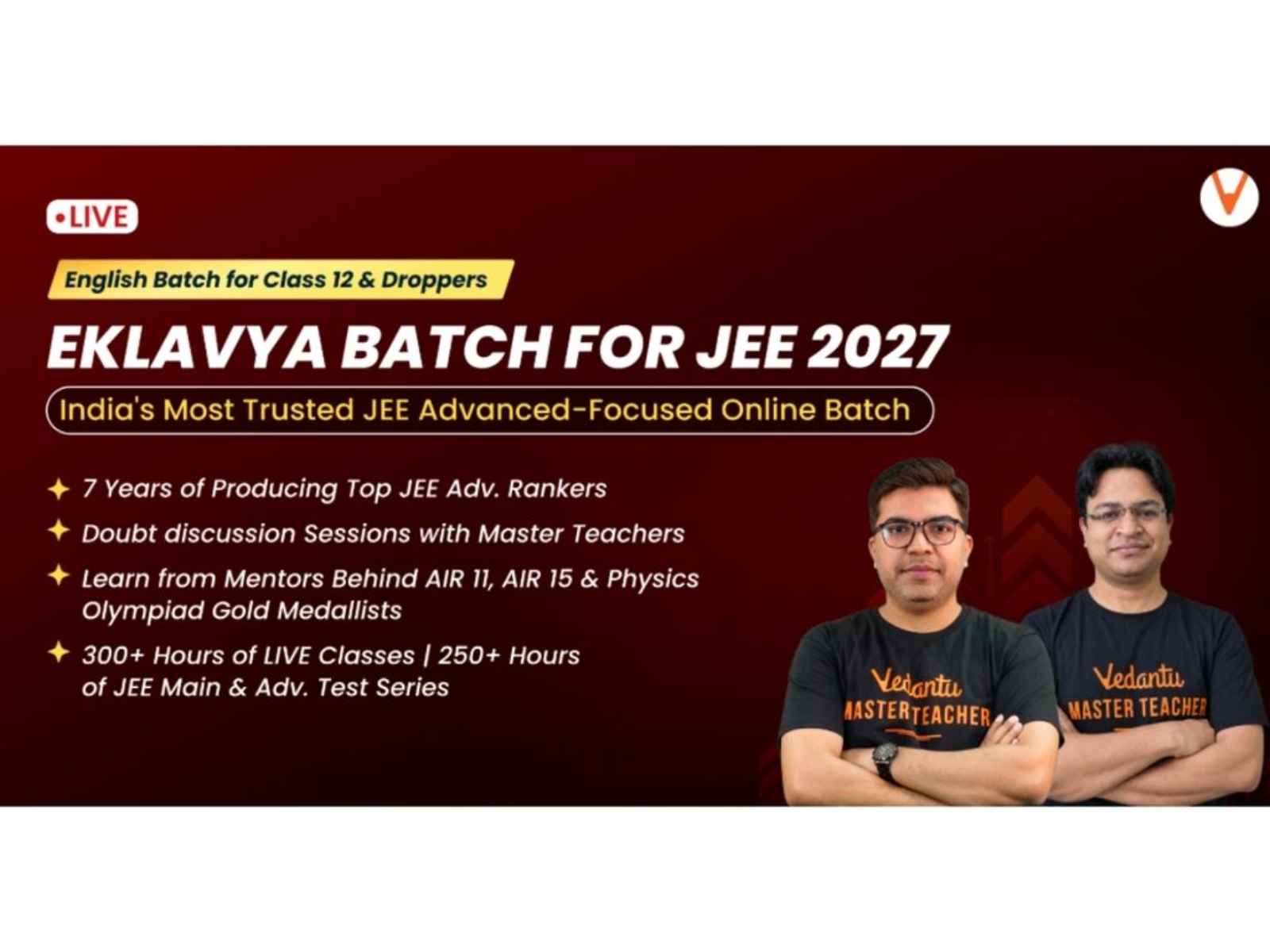 Vedantu brings Eklavya – JEE 2027 to help aspirants prepare with a focused JEE Advanced-first approach