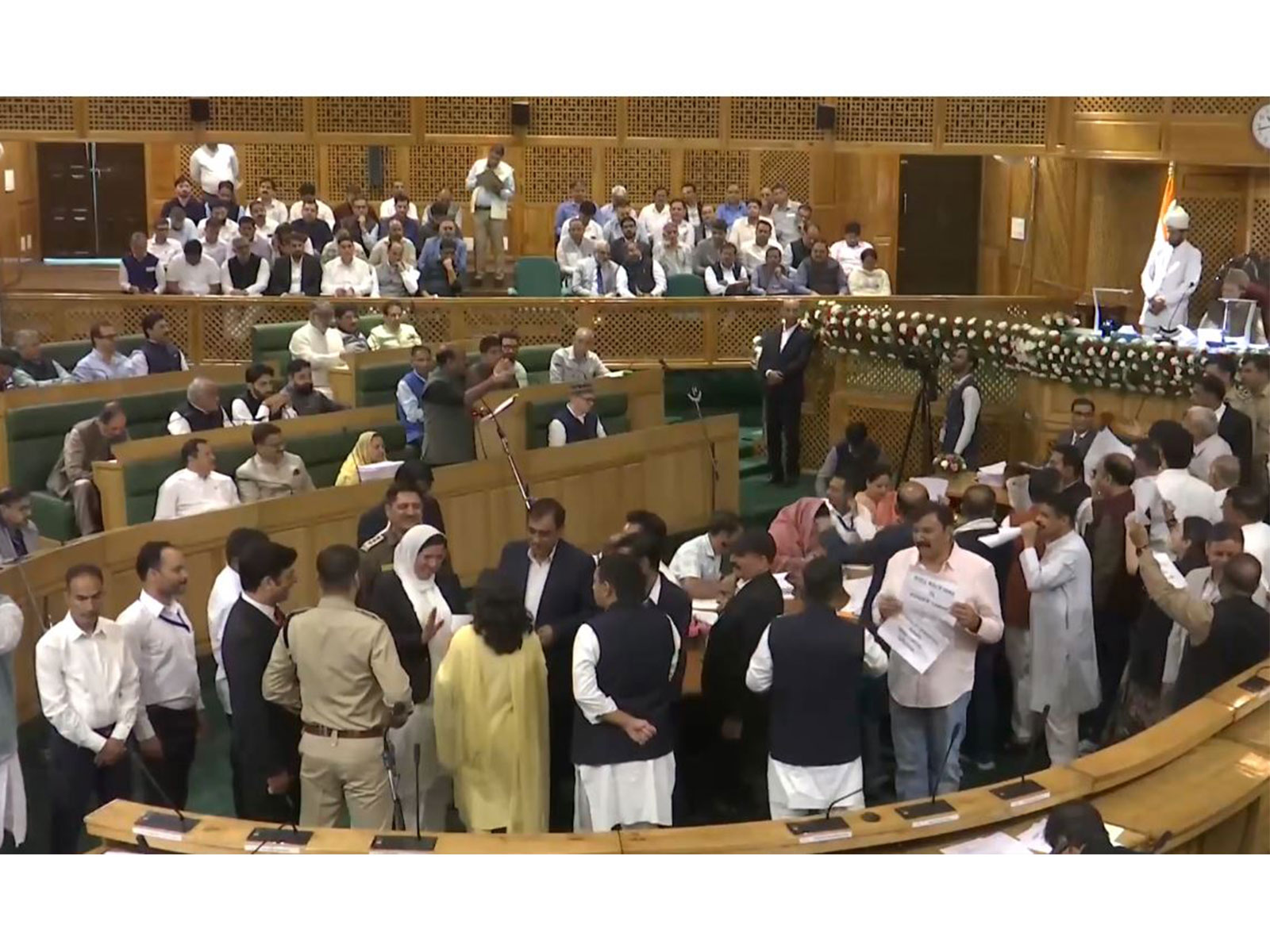 Uproar in JK Assembly as BJP legislators protest power tariff hikes, other issues in state