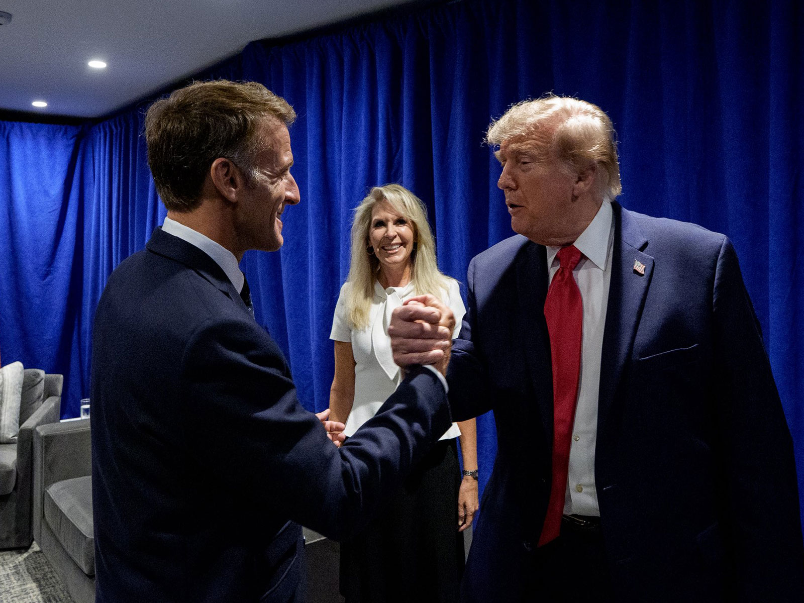 French President Emmanuel Macron meets US President Donald Trump in New York (Photo/X/@EmmanuelMacron)