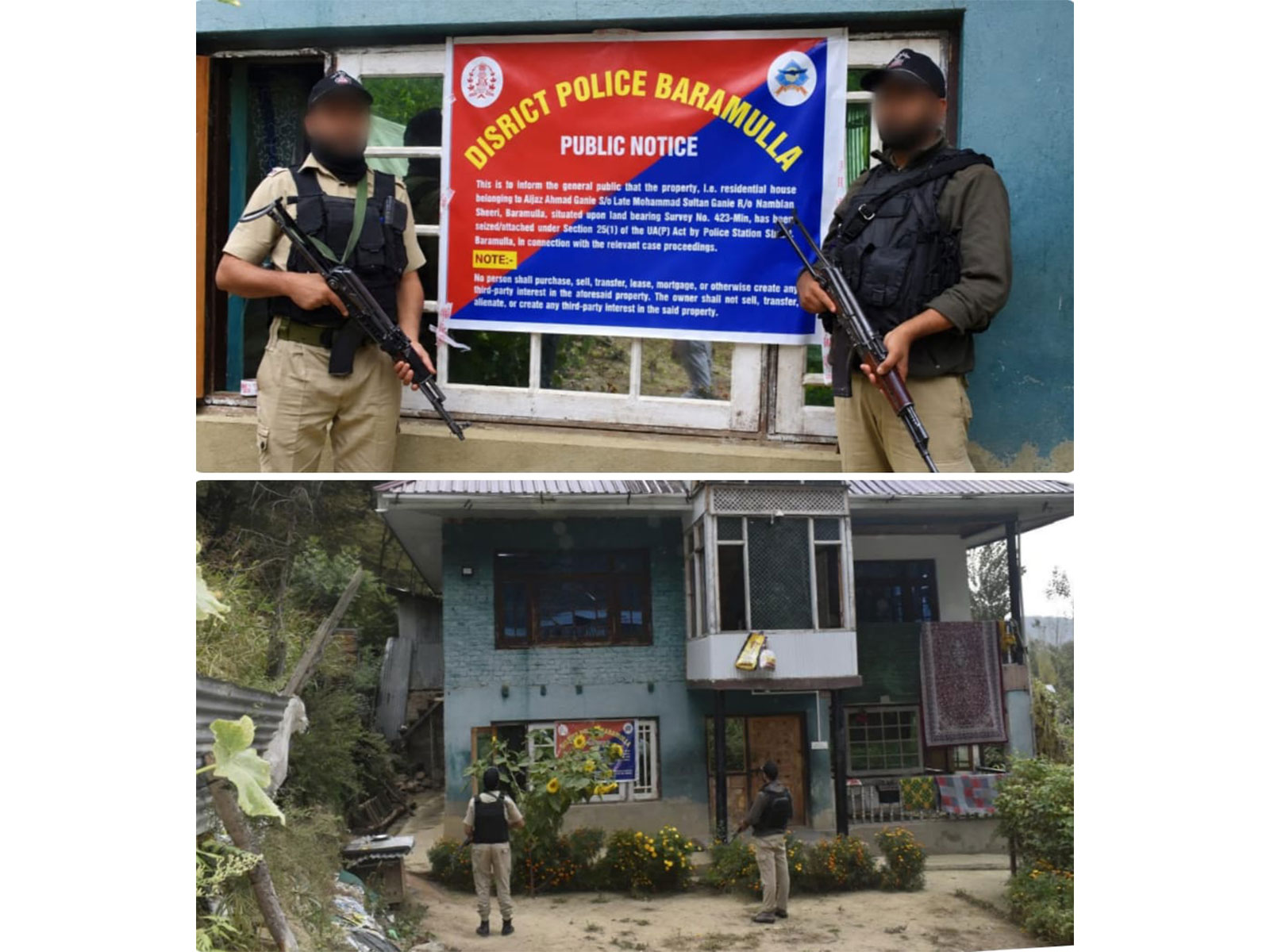 J-K: Baramulla police attaches residential property under UAPA in terror-related case