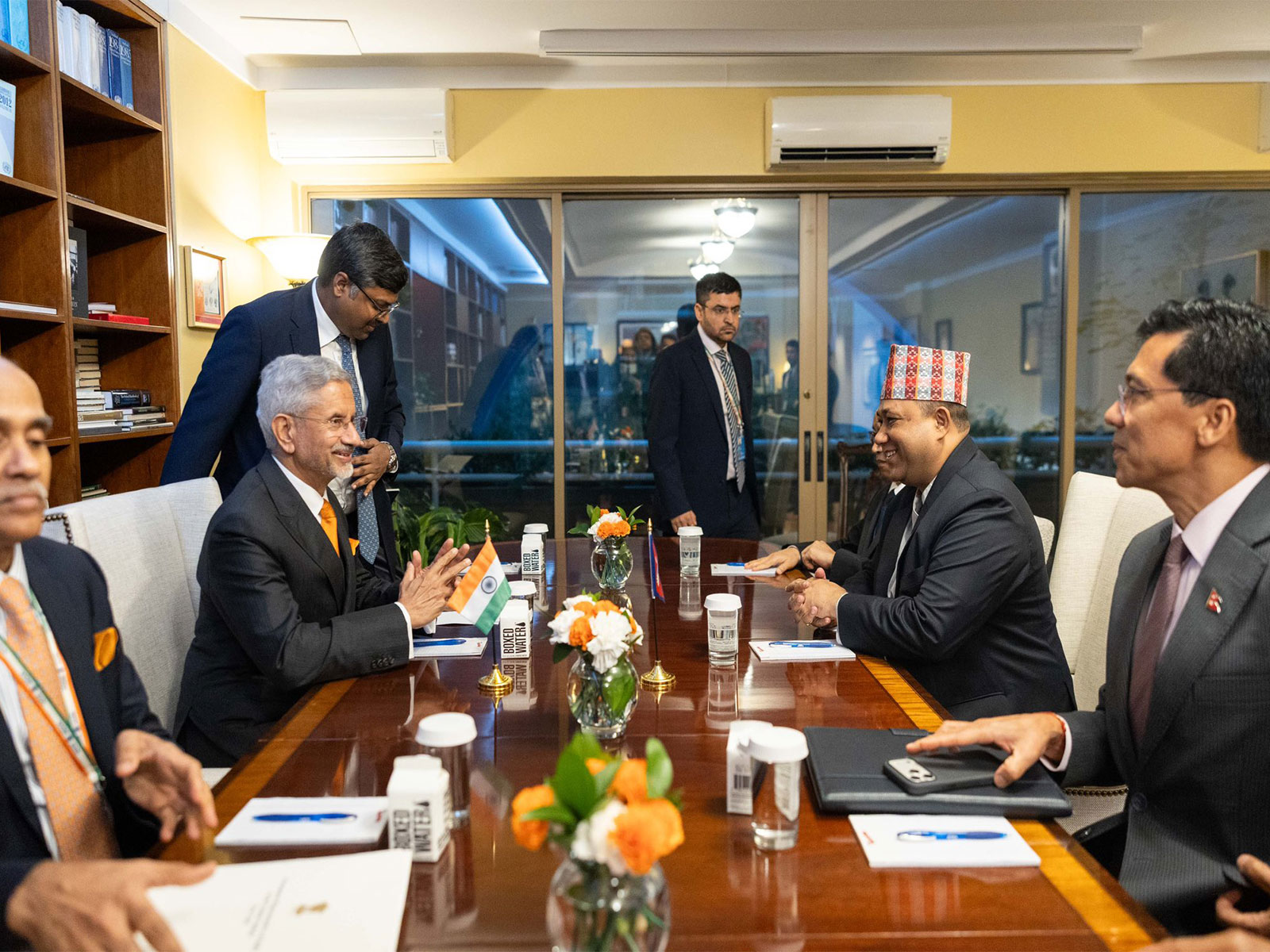 EAM Jaishankar meets Nepal FM Khanal at UNGA (Photo/X@DrSJaishankar) EAM Jaishankar meets Nepal FM Khanal at UNGA (Photo/X@DrSJaishankar)