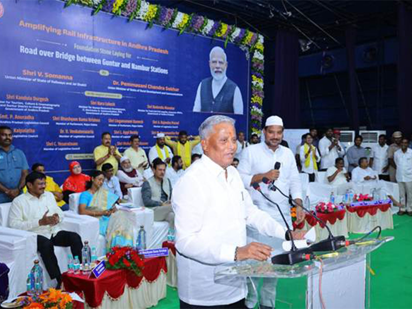 Foundation stone laid for 4-lane road over bridge between Guntur and Nambur costing ₹108 crore