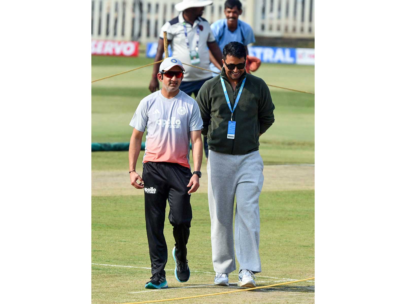 India's coach Gautam Gambhir and former Indian cricketer Pragyan Ojha. (Photo/ANI) India's coach Gautam Gambhir and former Indian cricketer Pragyan Ojha. (Photo/ANI)
