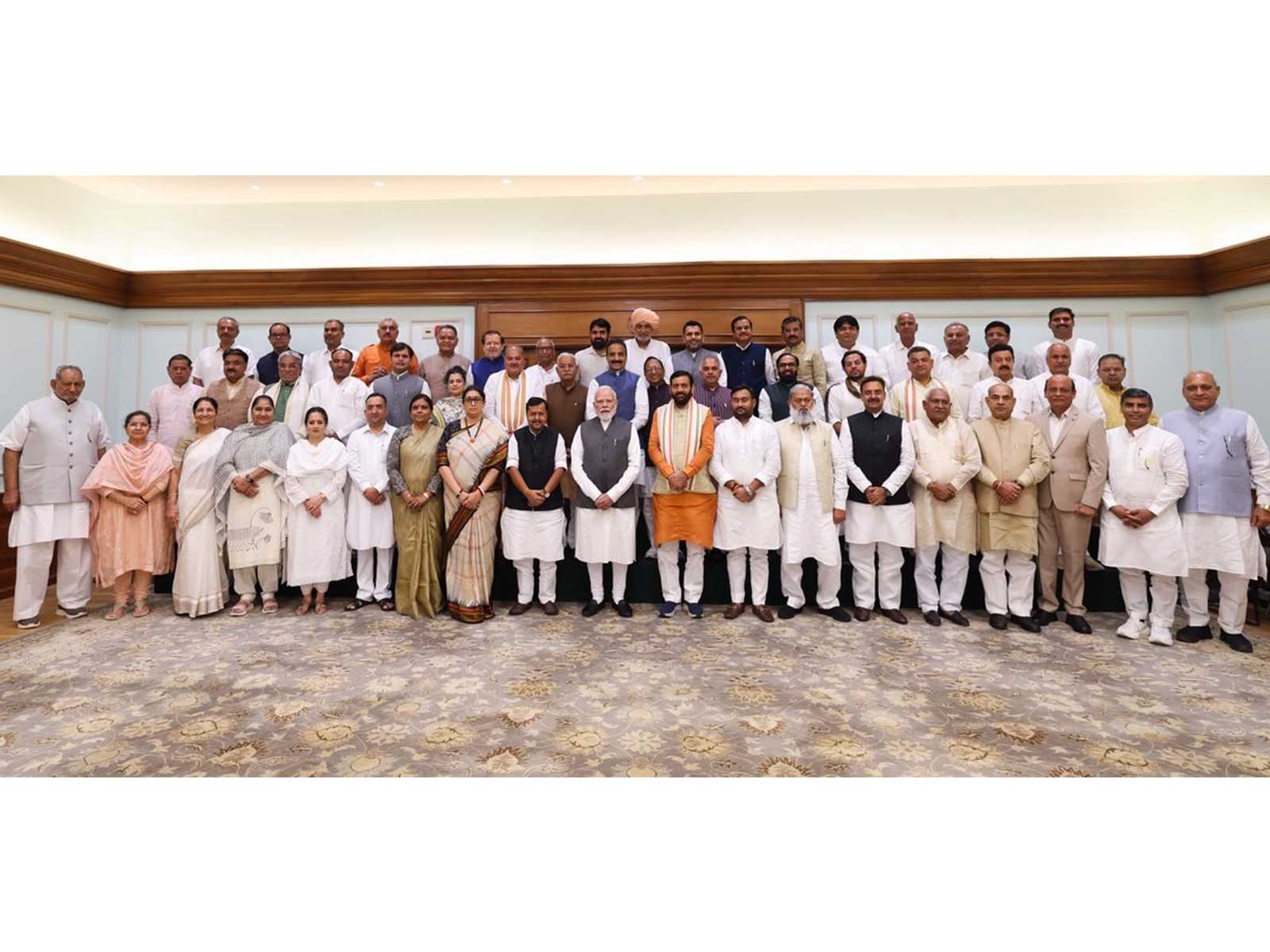 "Extremely meaningful dialogue": PM Modi after meeting Haryana CM and MLAs at his residence
