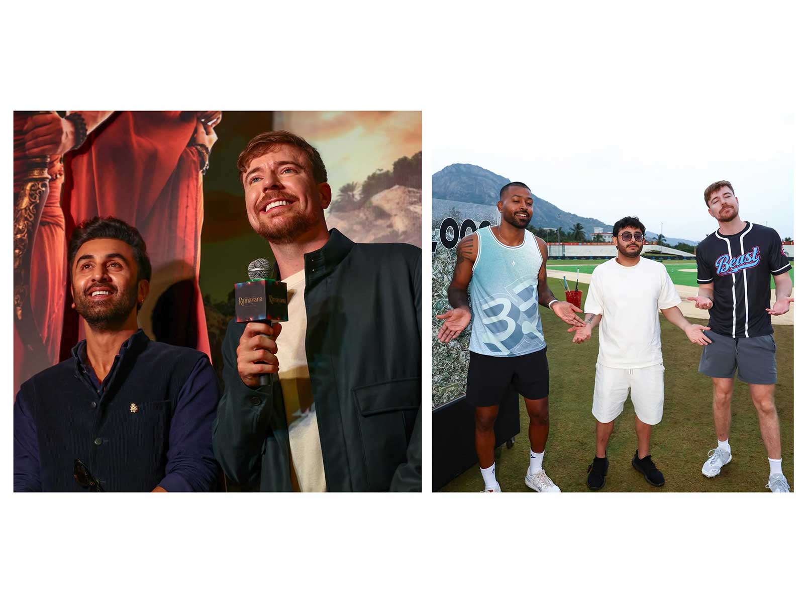 "Had amazing trip to India": MrBeast shares pics with Ranbir Kapoor, Hardik Pandya 