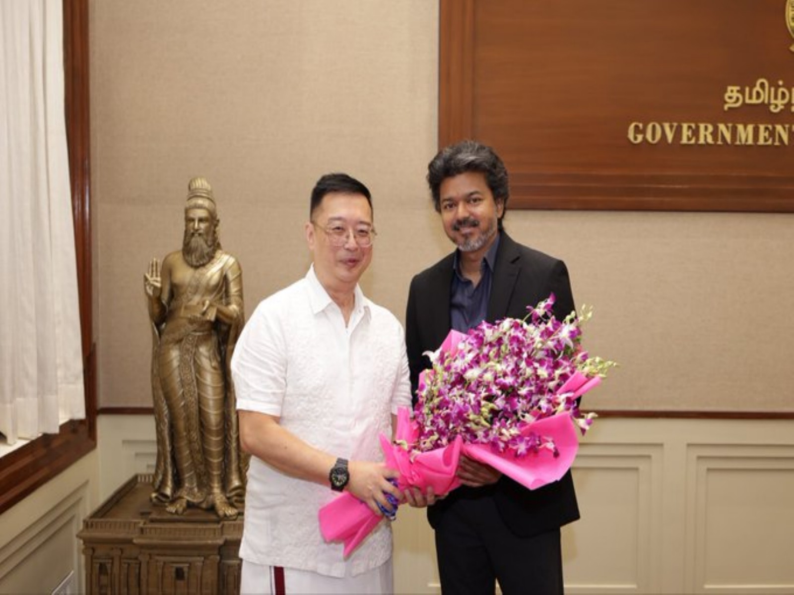 Singapore High Commissioner Simon Wong meets Tamil Nadu CM Vijay, conveys congratulations on assuming office