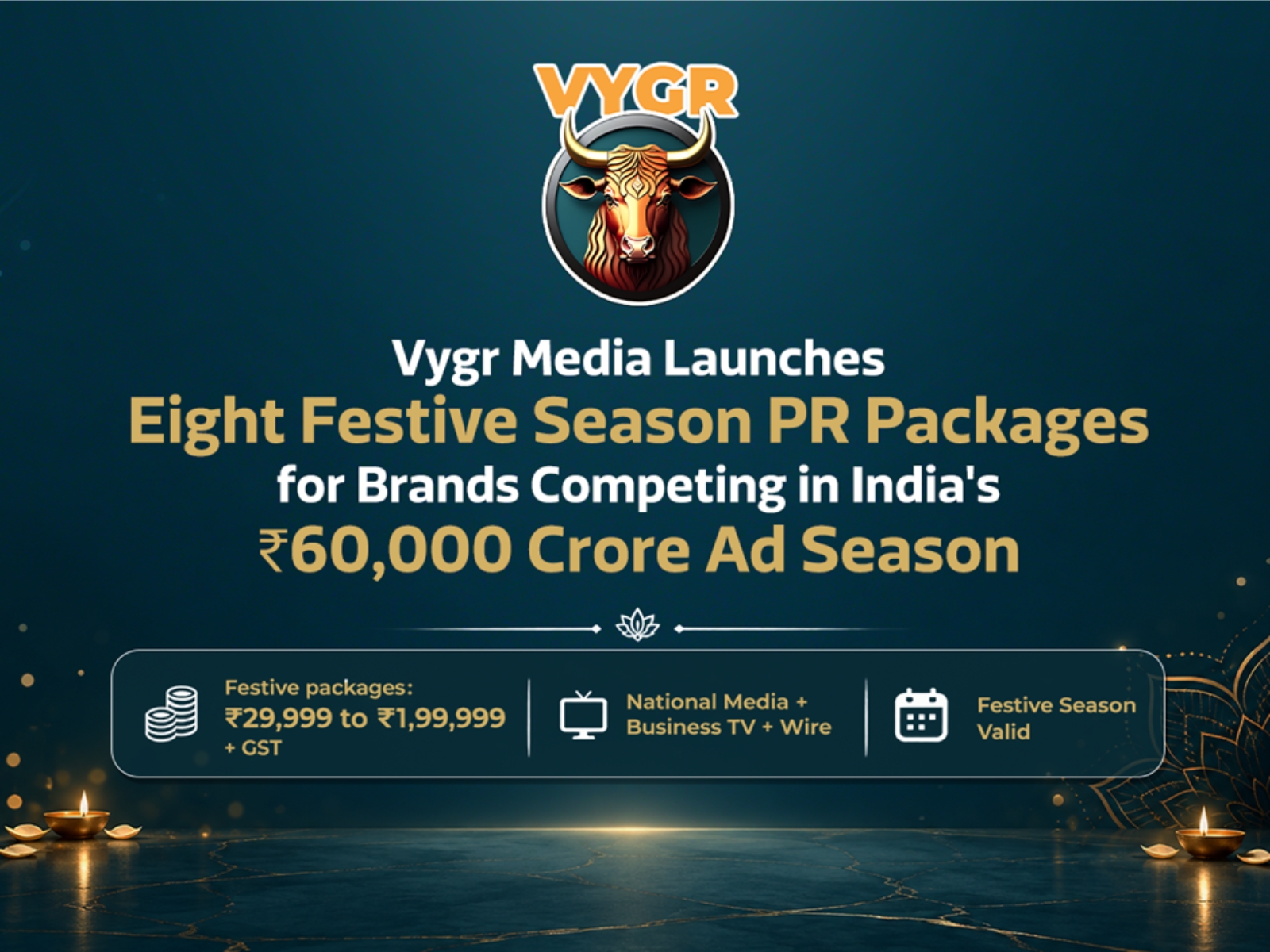 Vygr PR Network Launches Eight Festive Season PR Packages for Brands Competing in India's Rs 60,000 Crore Ad Season