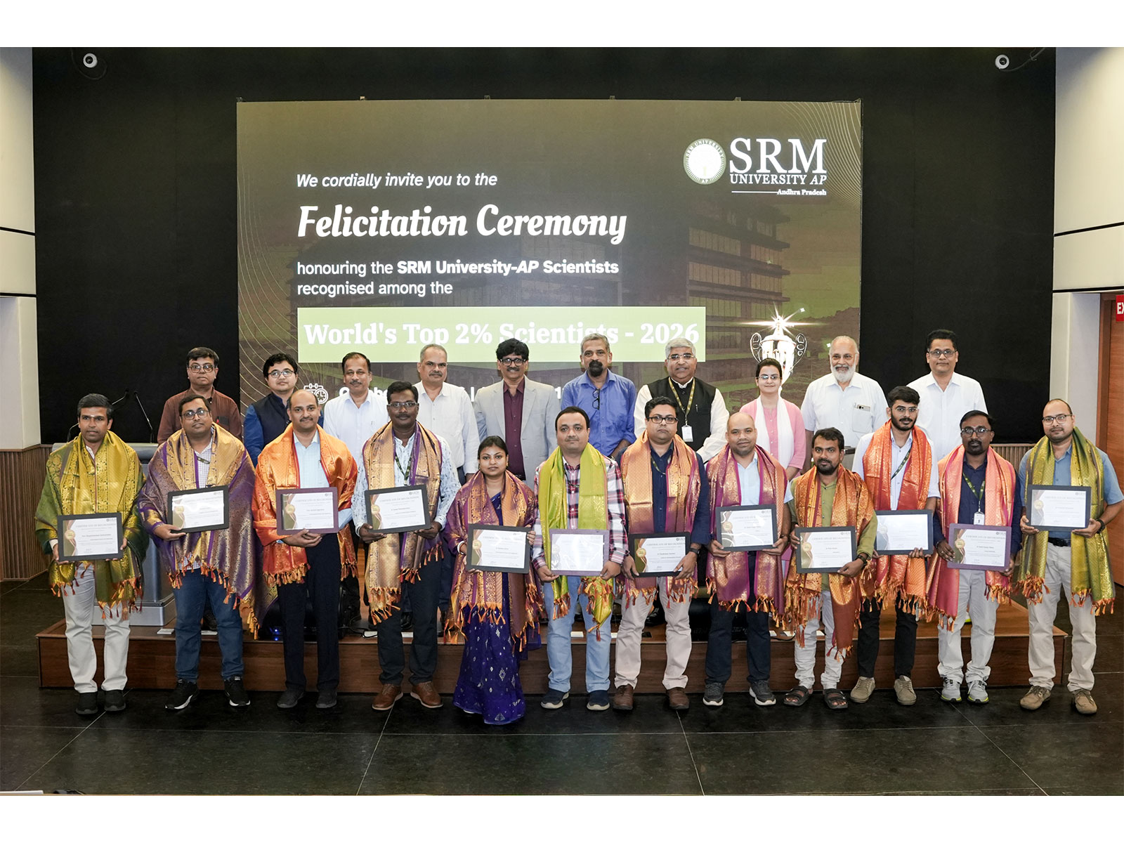 SRM AP's Research Excellence Grows as 20 Faculty Members Feature Among the World's Top 2 percent Scientists