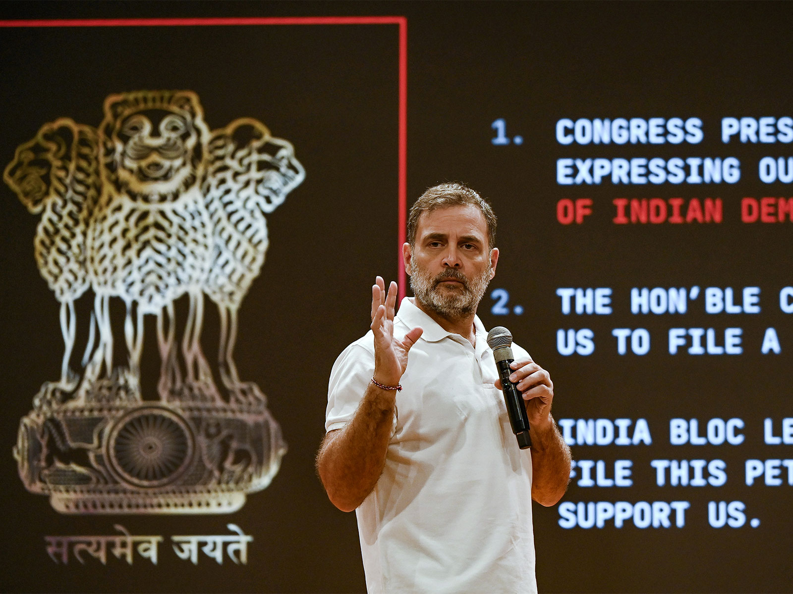 Rahul Gandhi invites oppn members for tea meeting, says movement to "protect democracy" will continue relentlessly