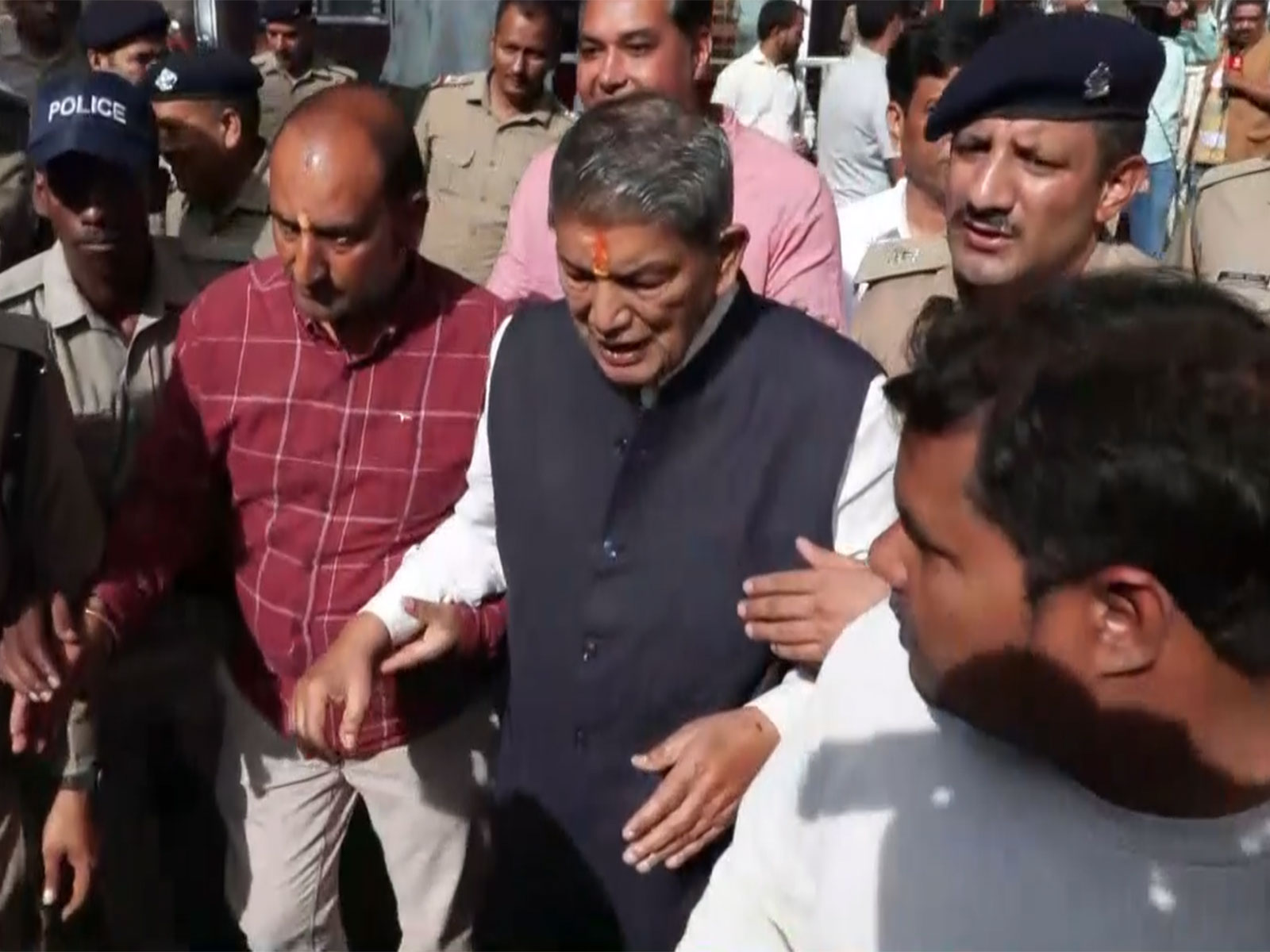 Former Uttarakhand CM Harish Rawat detained in Dehradun outside Lok Bhavan, says "wanted to submit memorandum" amid row over Ankita Bhandari case