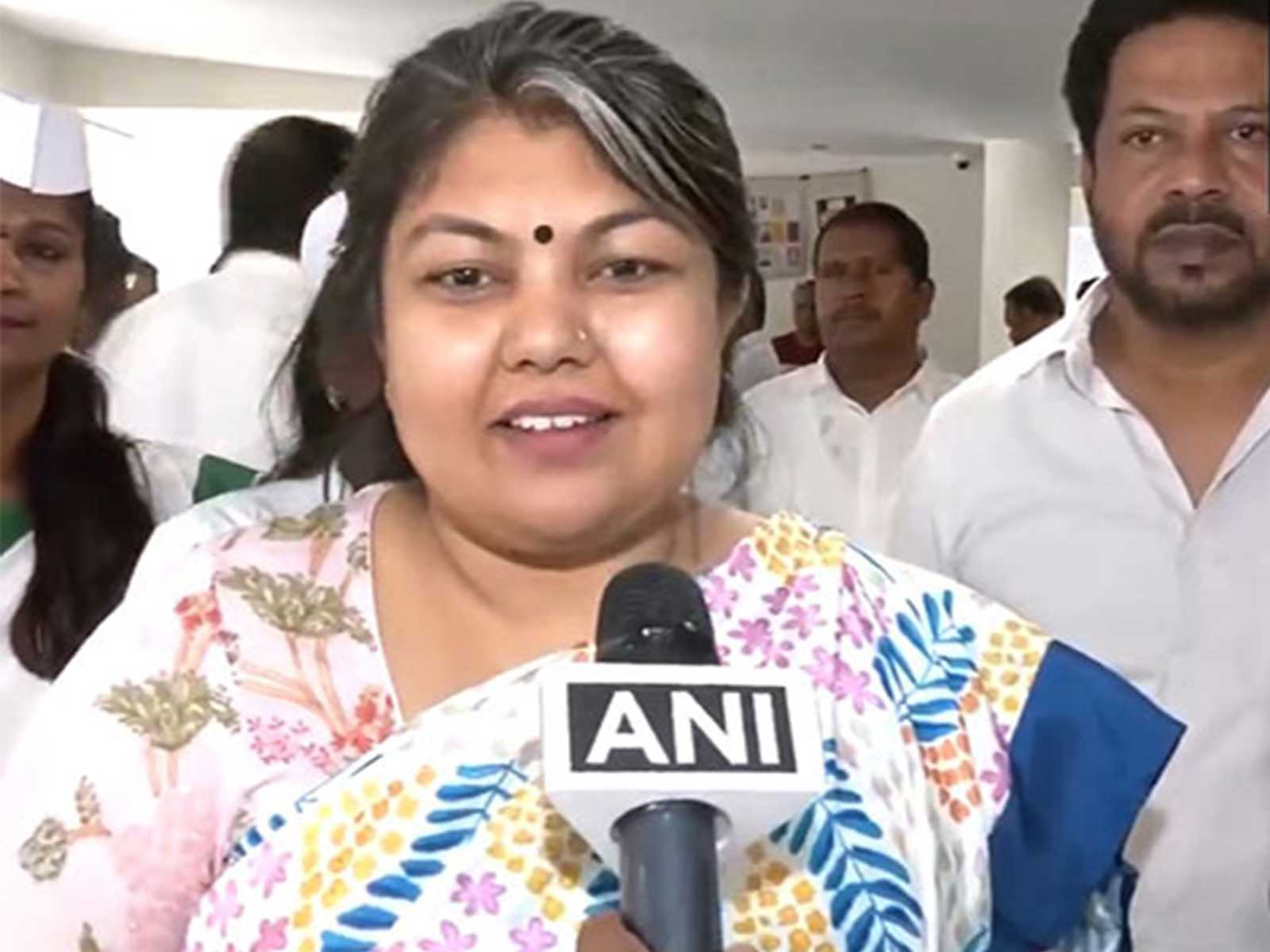 Karnataka Mahila Congress President Sowmya Reddy (Photo/ANI)