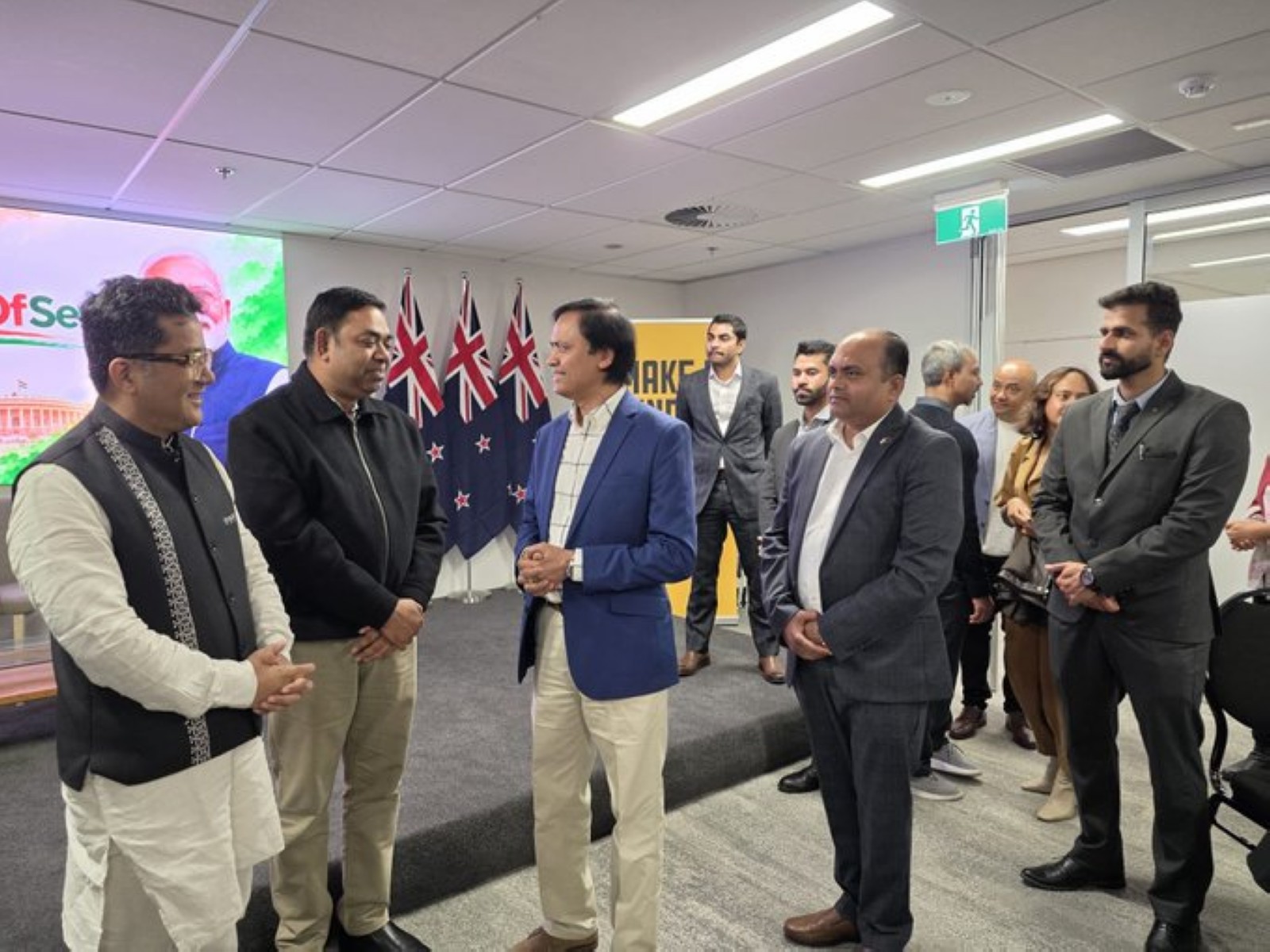 Union Minister of State for External Affairs Pabitra Margherita meets members of the Indian diaspora in Auckland, New Zealand (Photo: X/@PmargheritaBJP) Union Minister of State for External Affairs Pabitra Margherita meets members of the Indian diaspora in Auckland, New Zealand (Photo: X/@PmargheritaBJP)