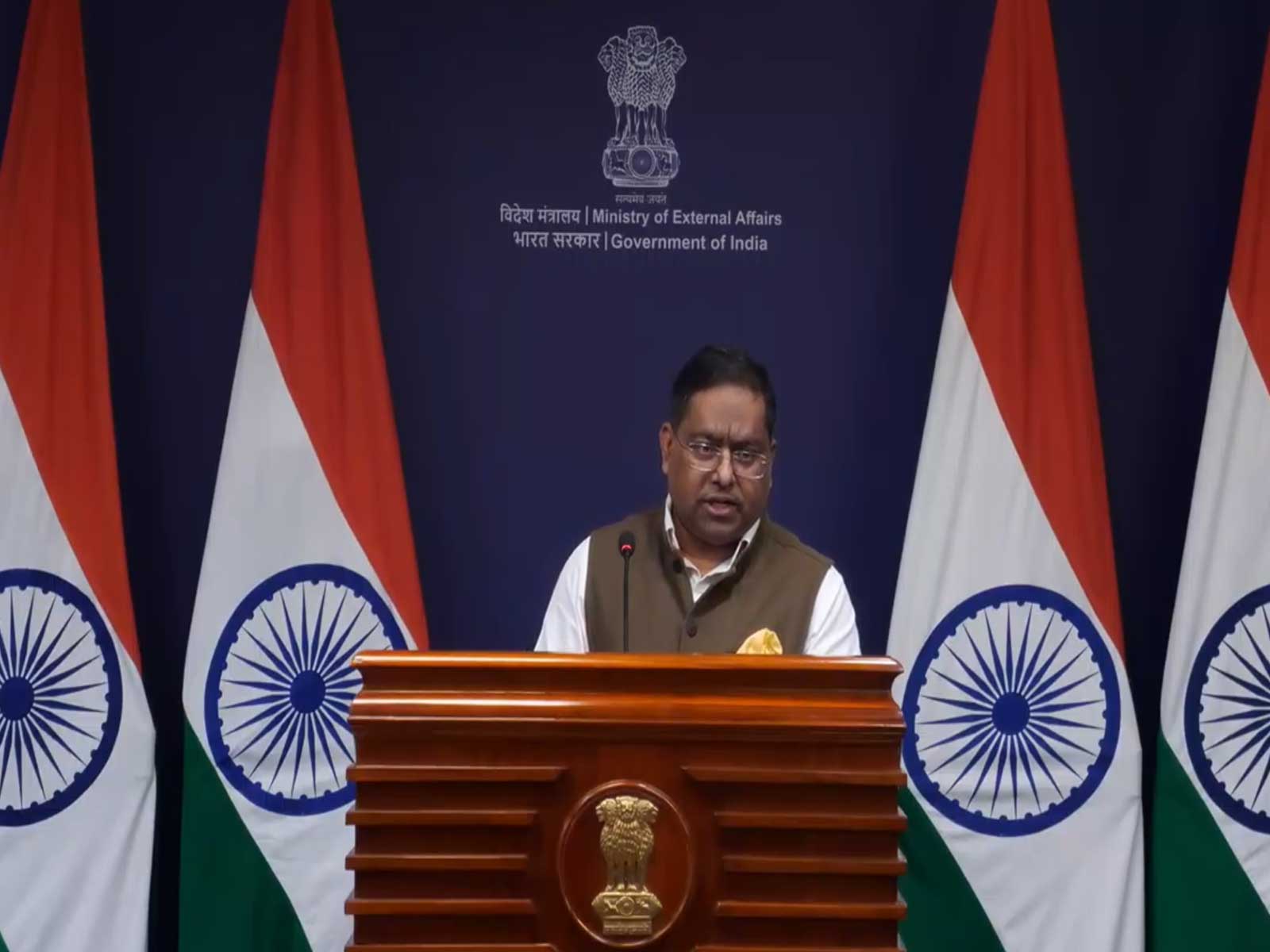 MEA Spokesperson Randhir Jaiswal (File Photo/ANI) MEA Spokesperson Randhir Jaiswal (File Photo/ANI)