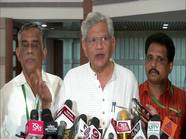 CPI-M General Secretary Sitaram Yechury addressing media persons after the all-party meeting in New Delhi on Wednesday. Photo/ANI